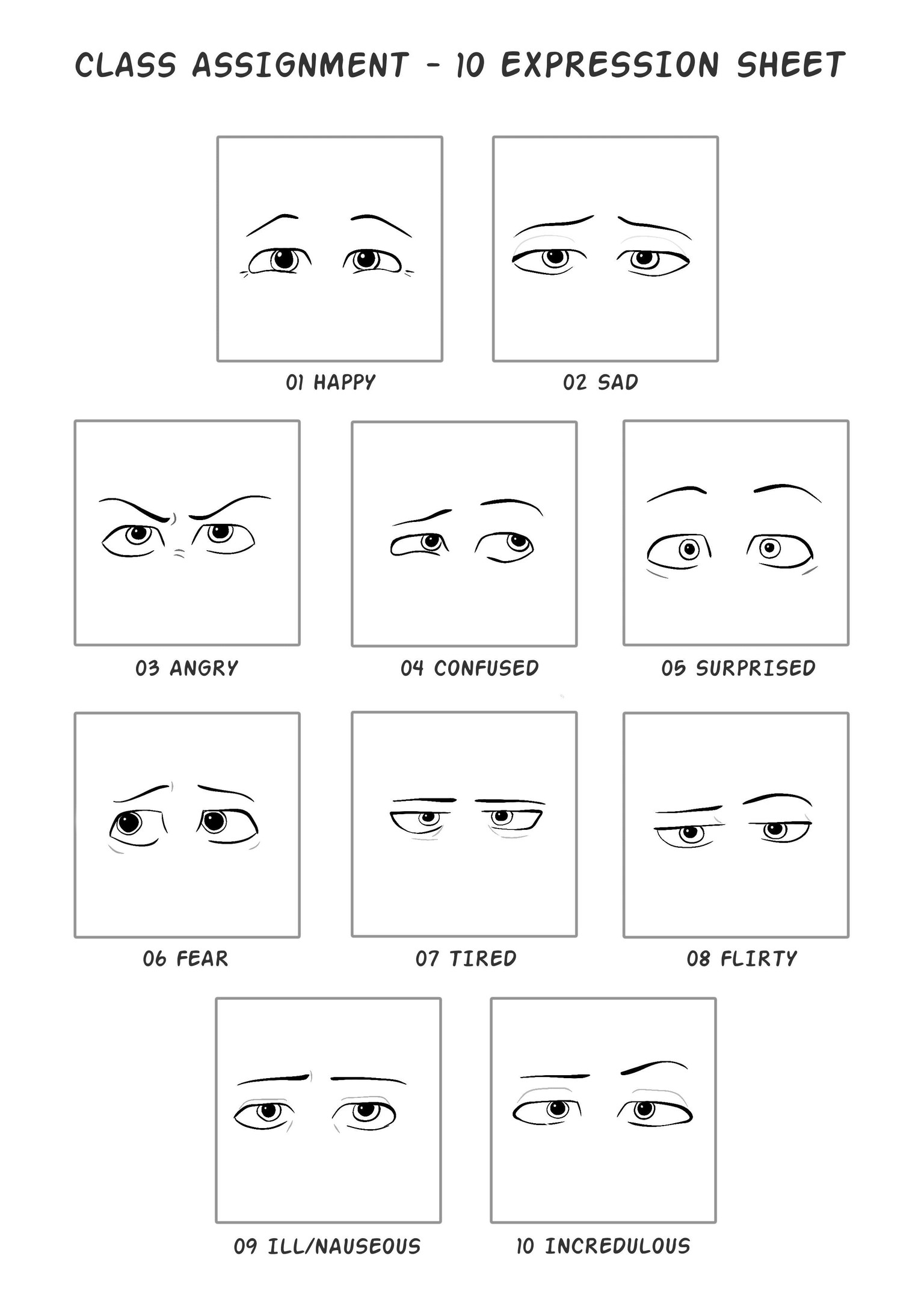 10 Expressions  Sheet - image 1 - student project