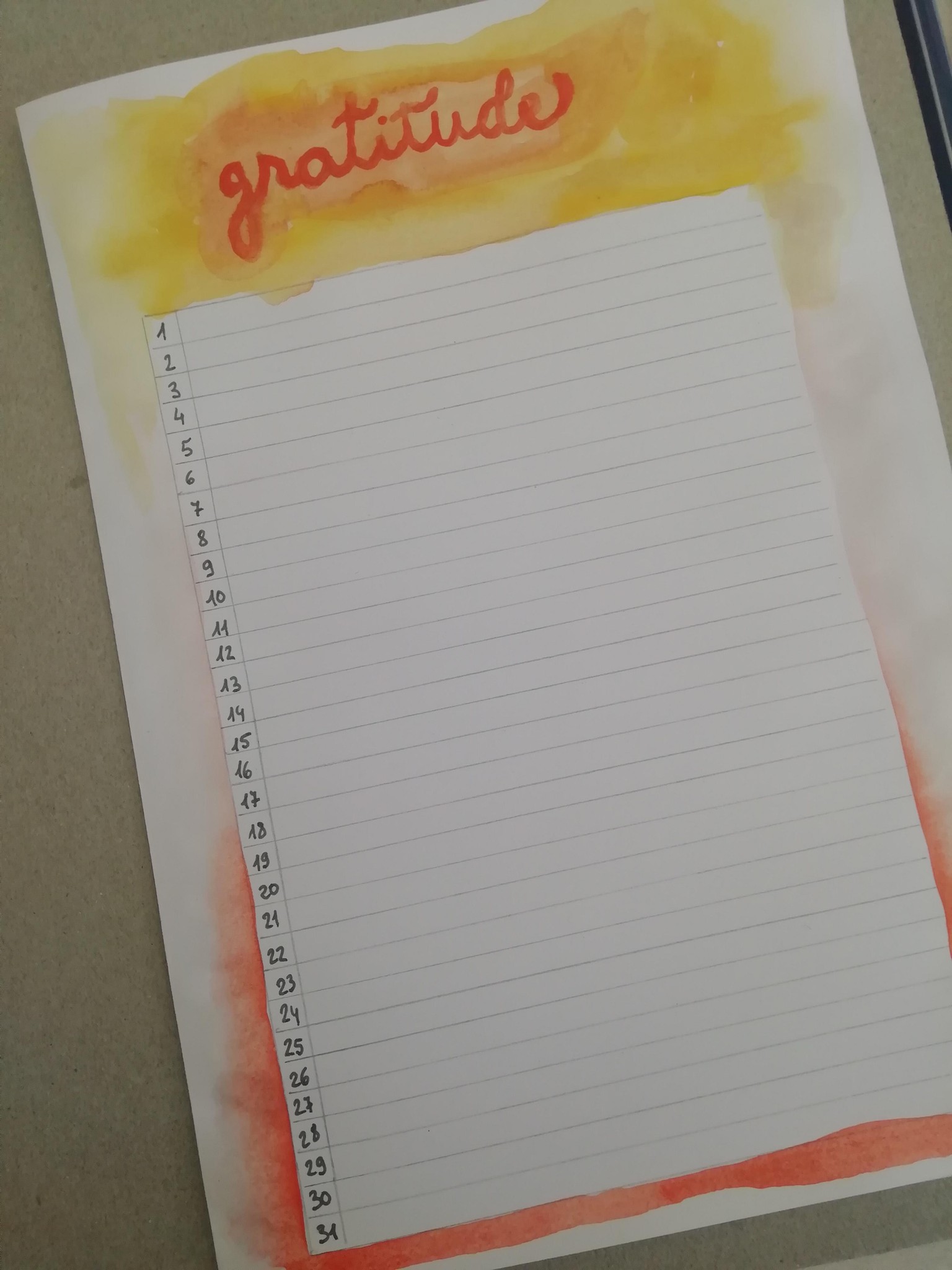 My gratitude page - image 5 - student project
