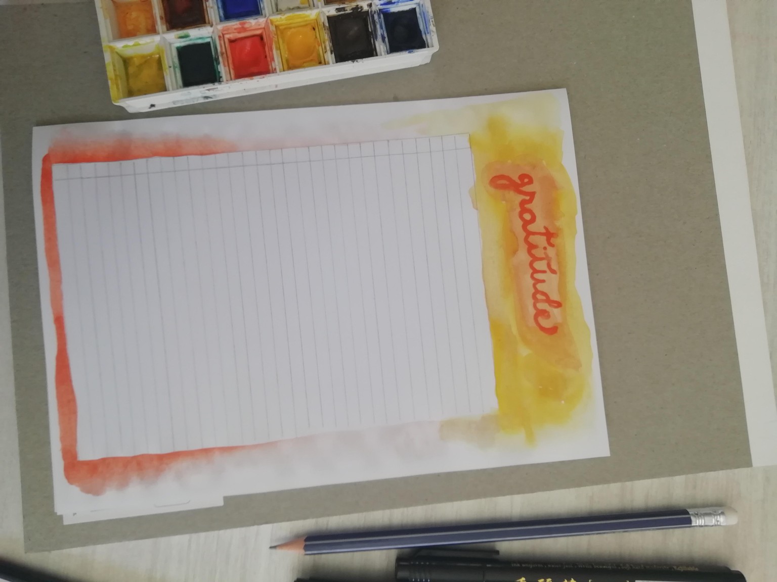 My gratitude page - image 3 - student project