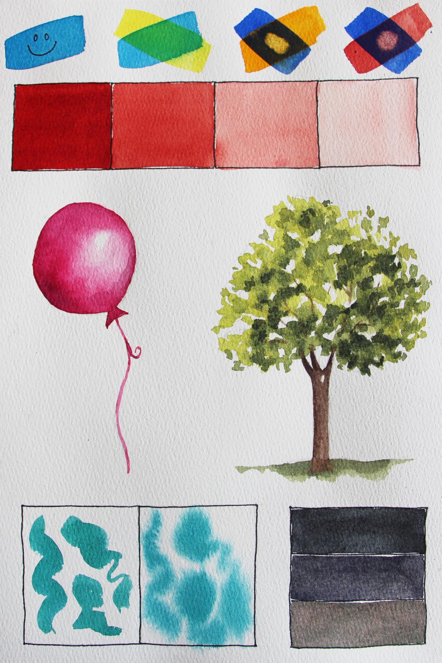 Watercolor Brush Strokes + Wash Exercises - image 1 - student project