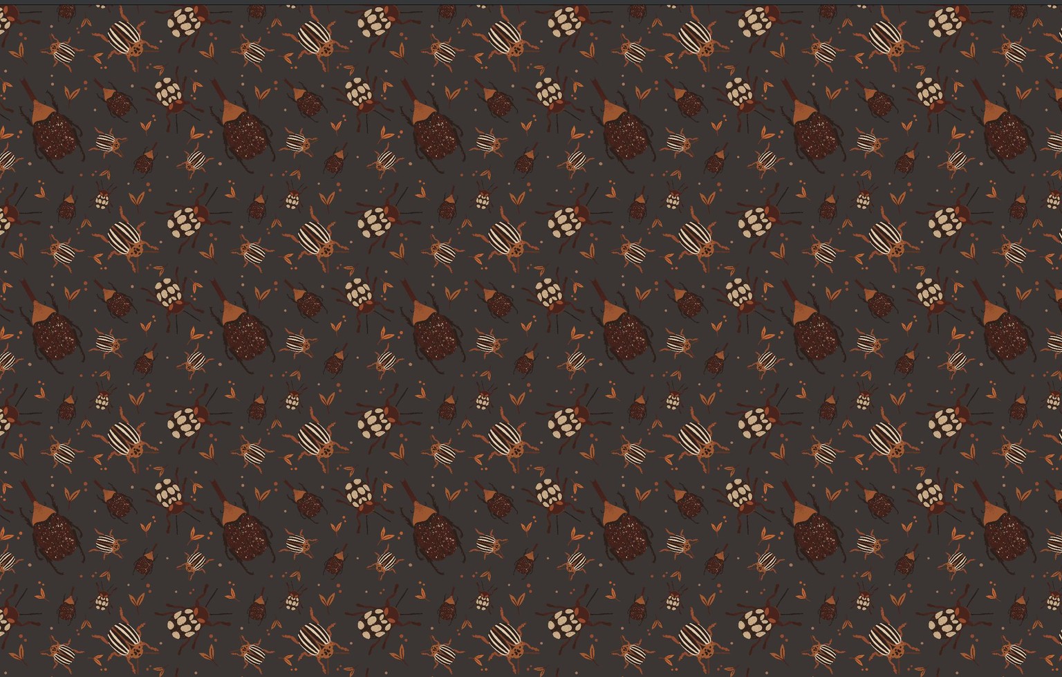 Beetle Seamless Pattern - image 1 - student project