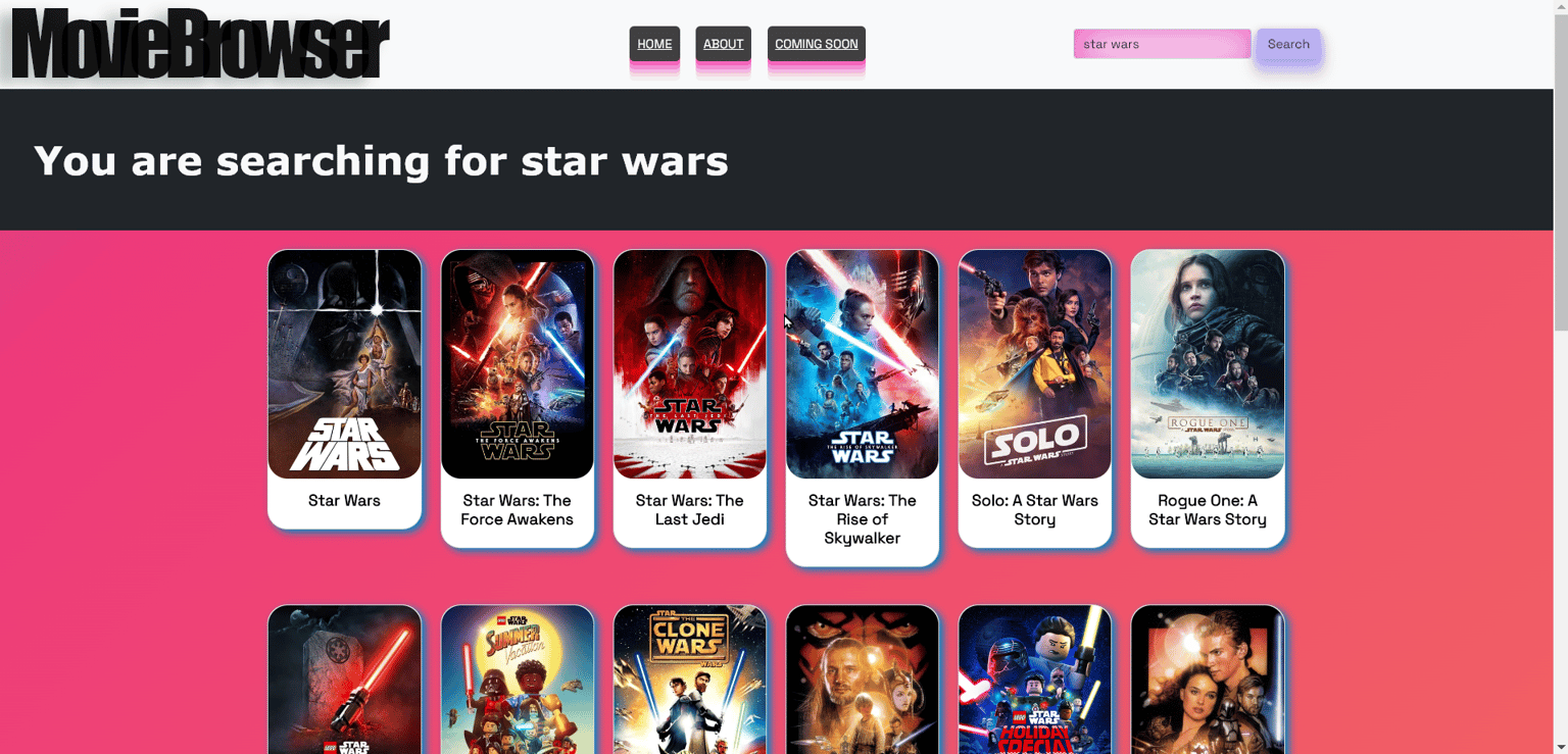 Movie Browser - image 3 - student project