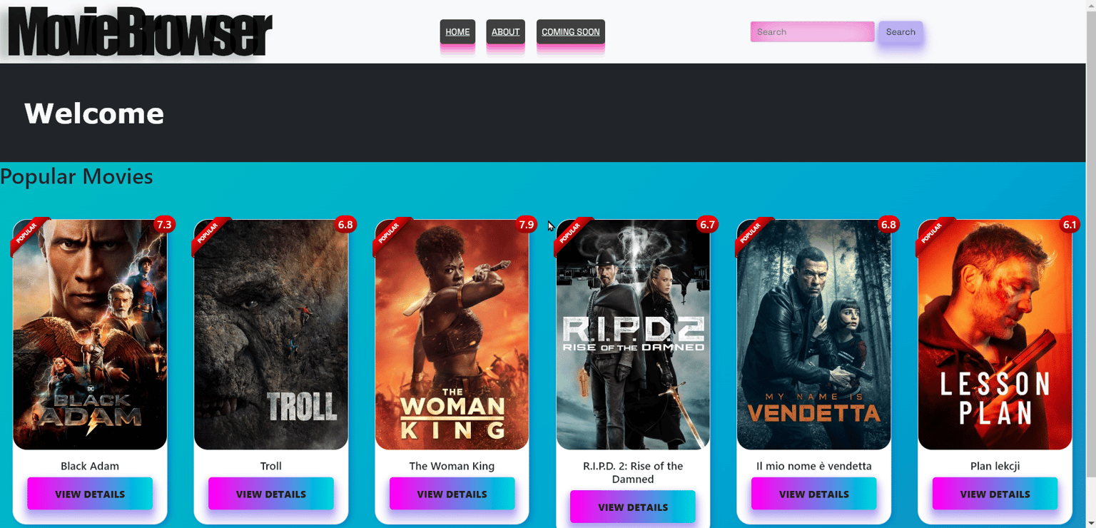 Movie Browser - image 1 - student project