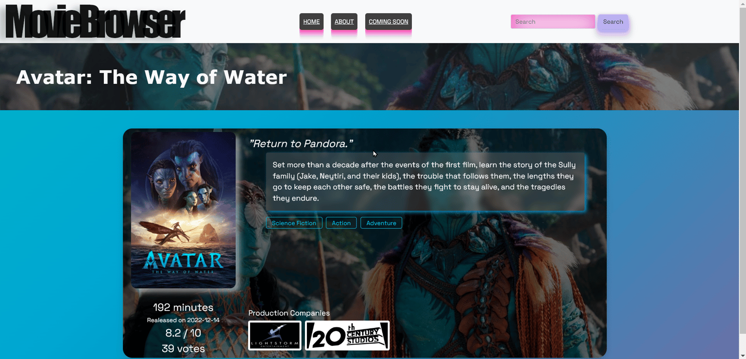 Movie Browser - image 2 - student project