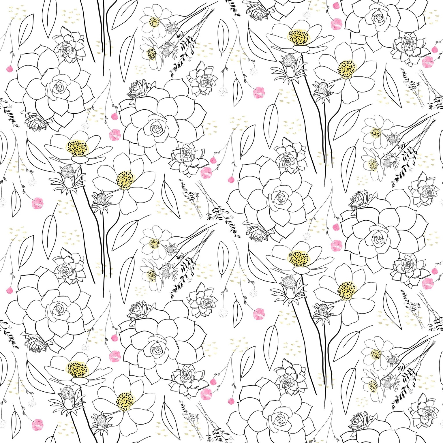 My almost-perfect half-drop pattern - image 1 - student project