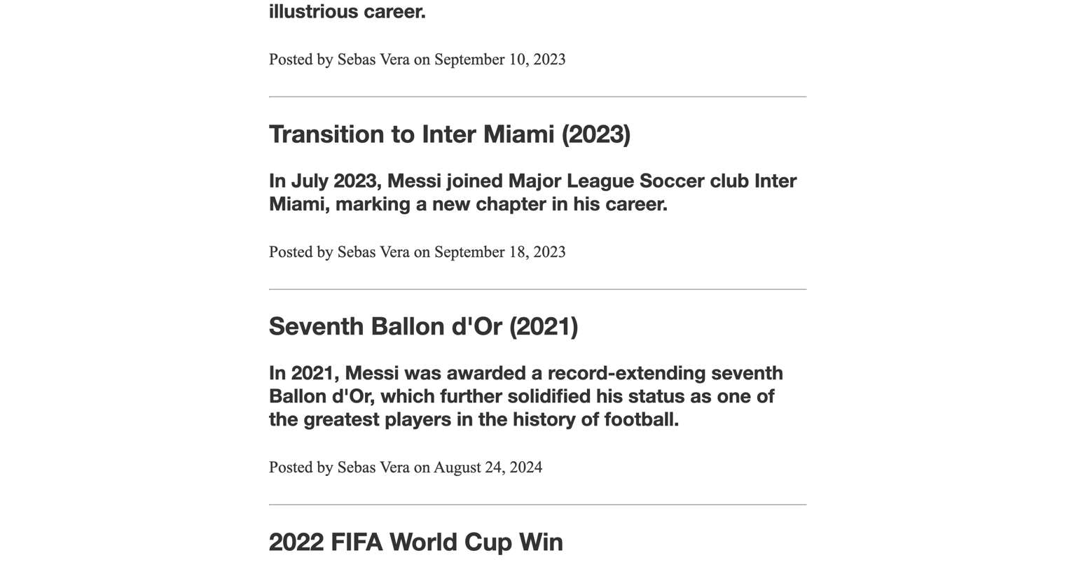 Leo Messi Wiki - image 3 - student project
