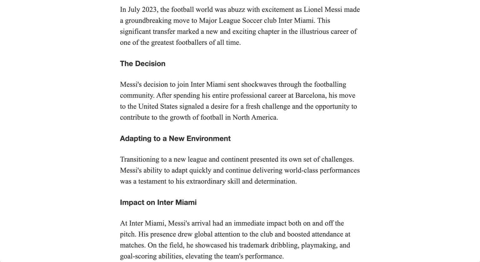 Leo Messi Wiki - image 9 - student project
