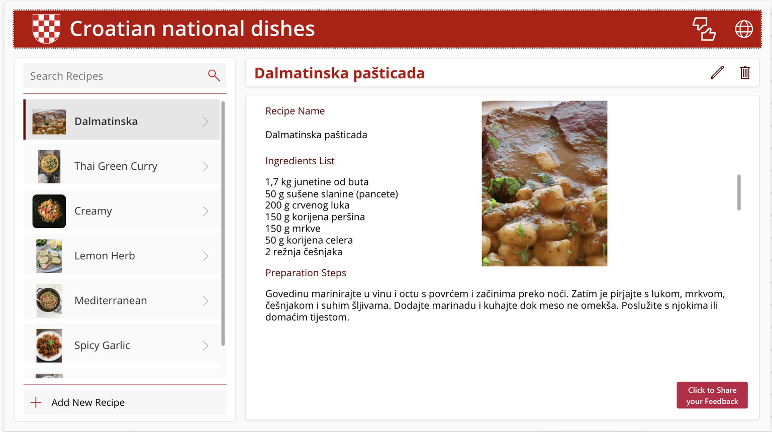 Recipes of Croatian National Dishes - image 2 - student project