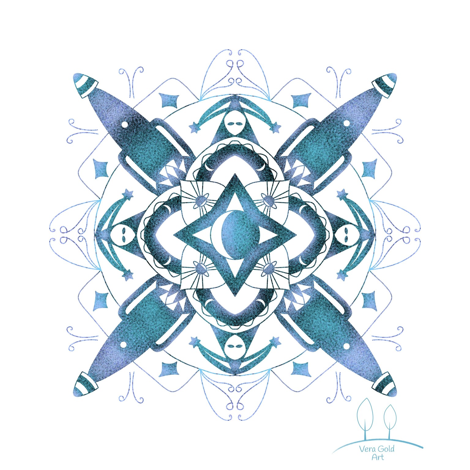 Blue Mandala - image 1 - student project