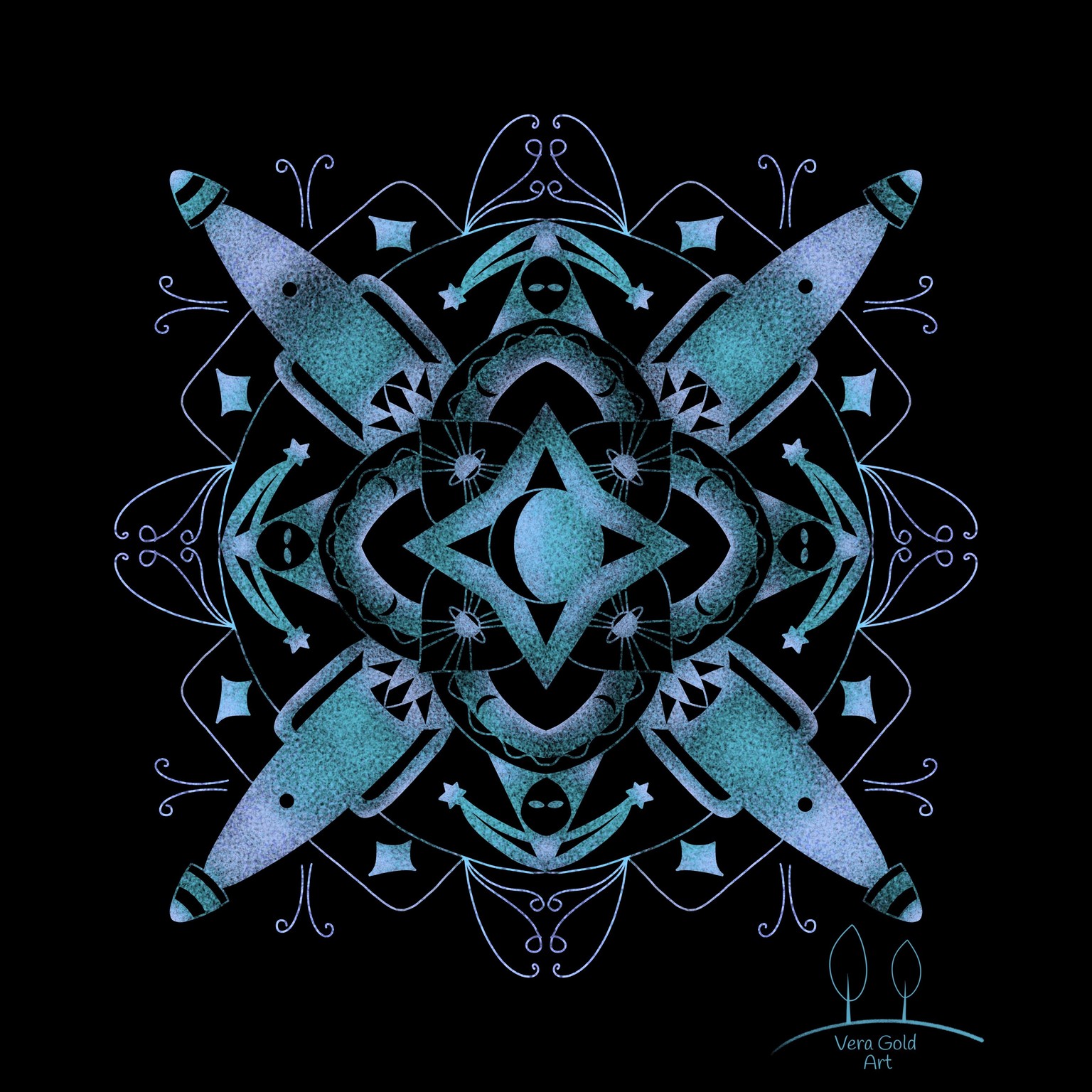 Blue Mandala - image 2 - student project
