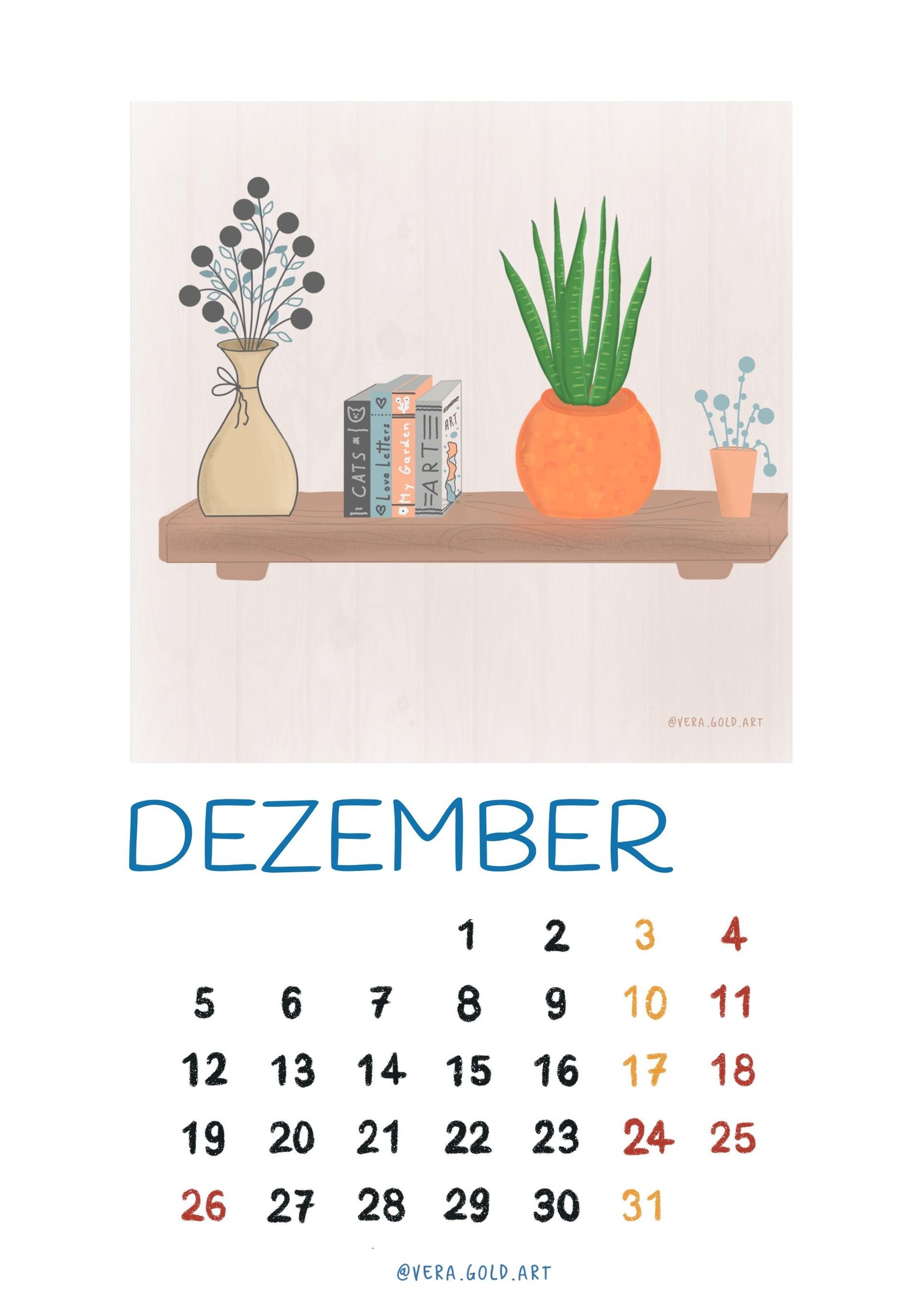 Calendar with Procreate Assist Page - image 1 - student project
