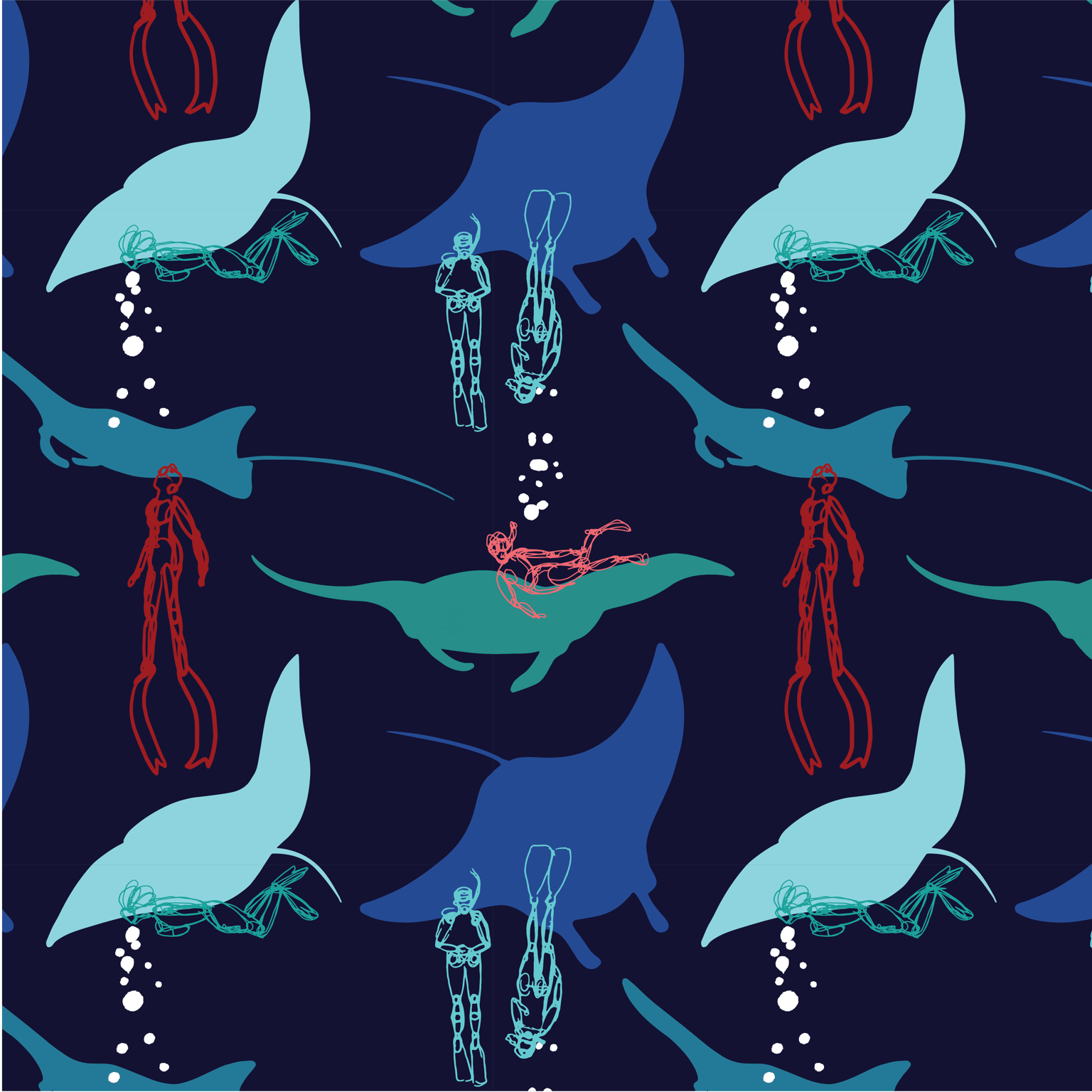 Mantas and Divers - image 11 - student project