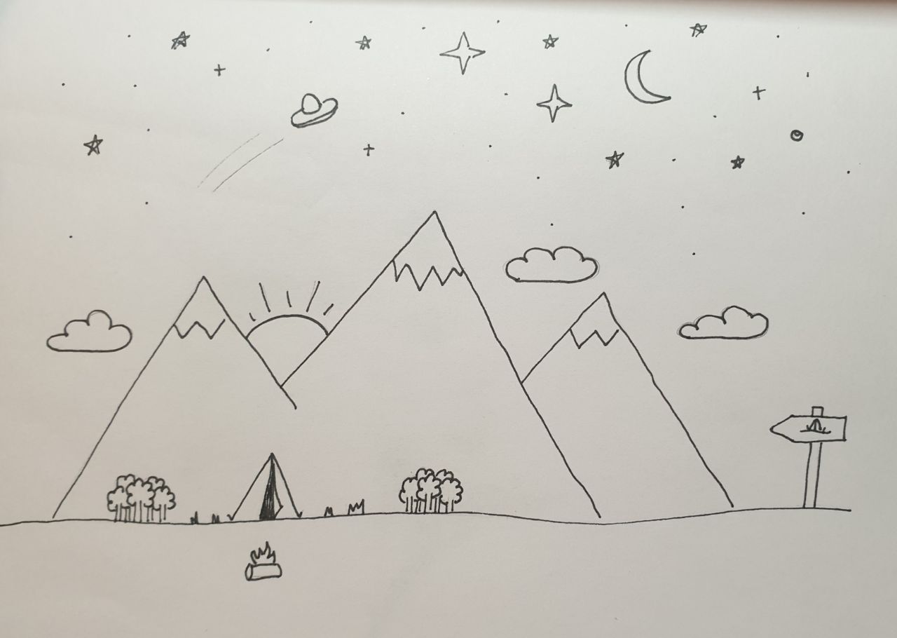 Camping scene - image 1 - student project