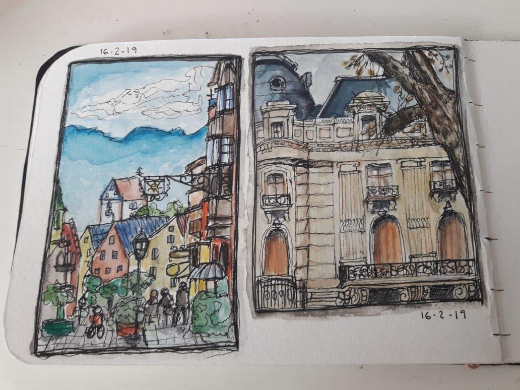 Urban sketching - image 1 - student project