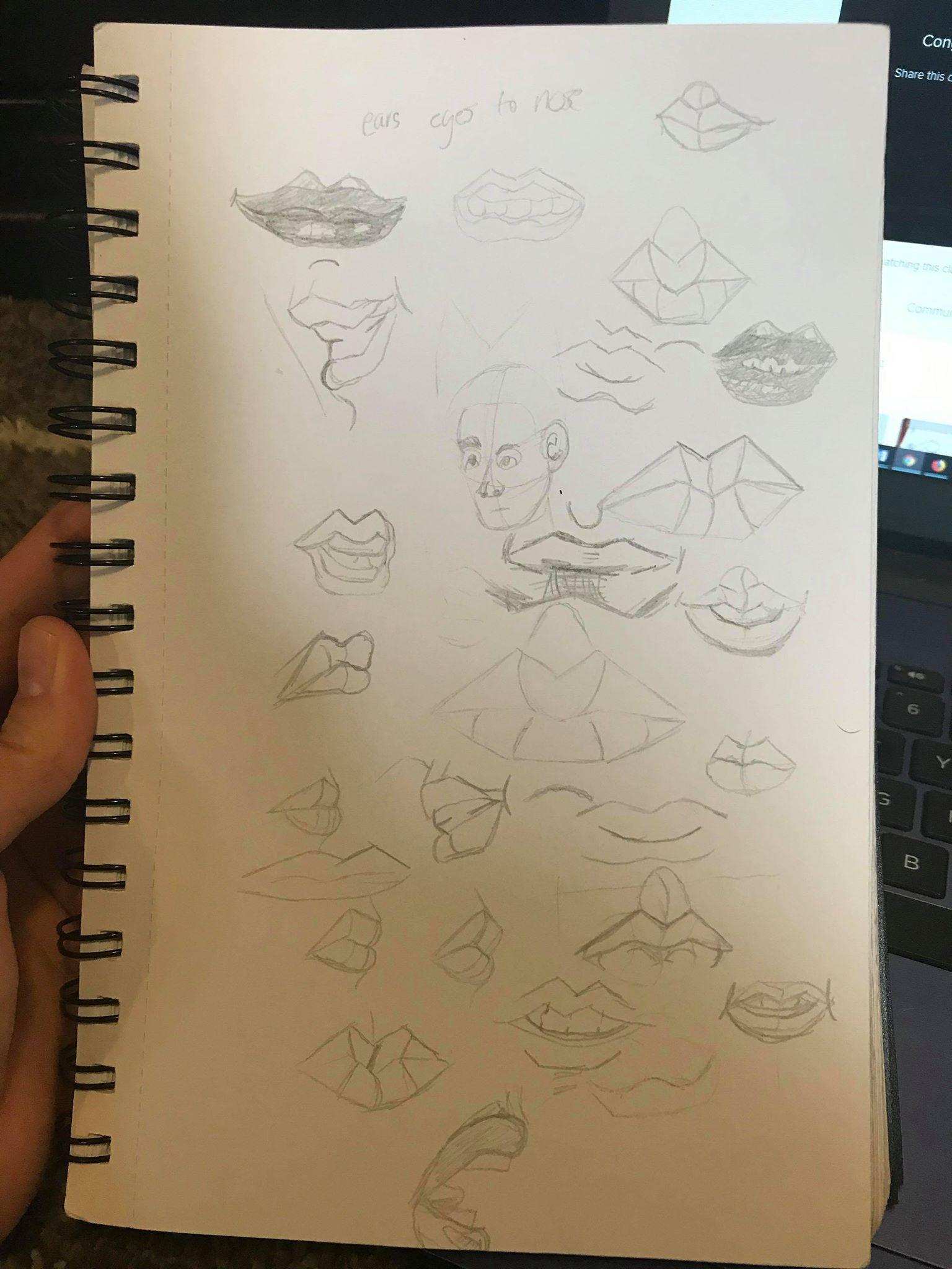 Drawing Lips.  Thanks for the class.  I'll definitely need to practice more. - image 1 - student project