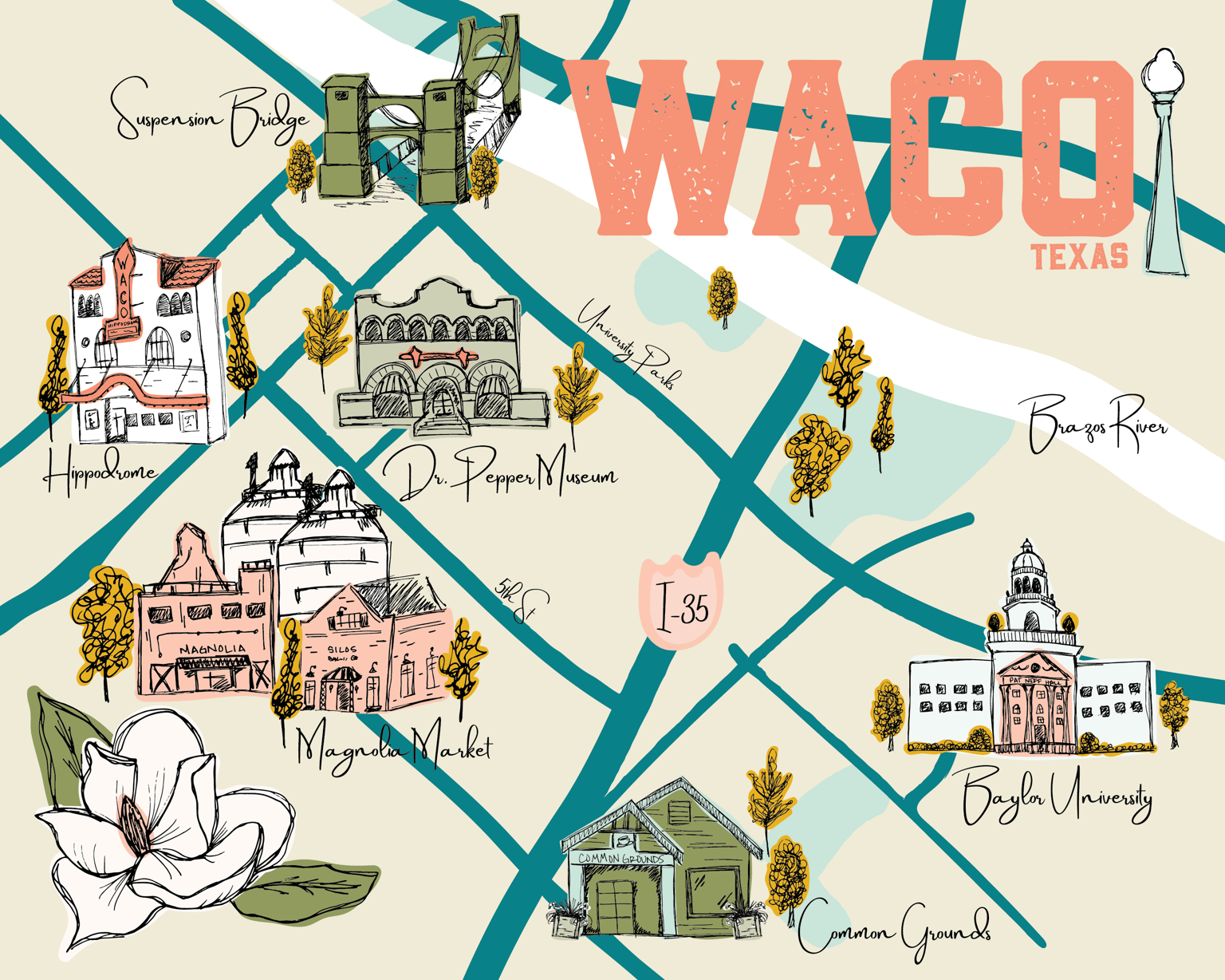 Hometown Map: Waco, Texas - image 5 - student project