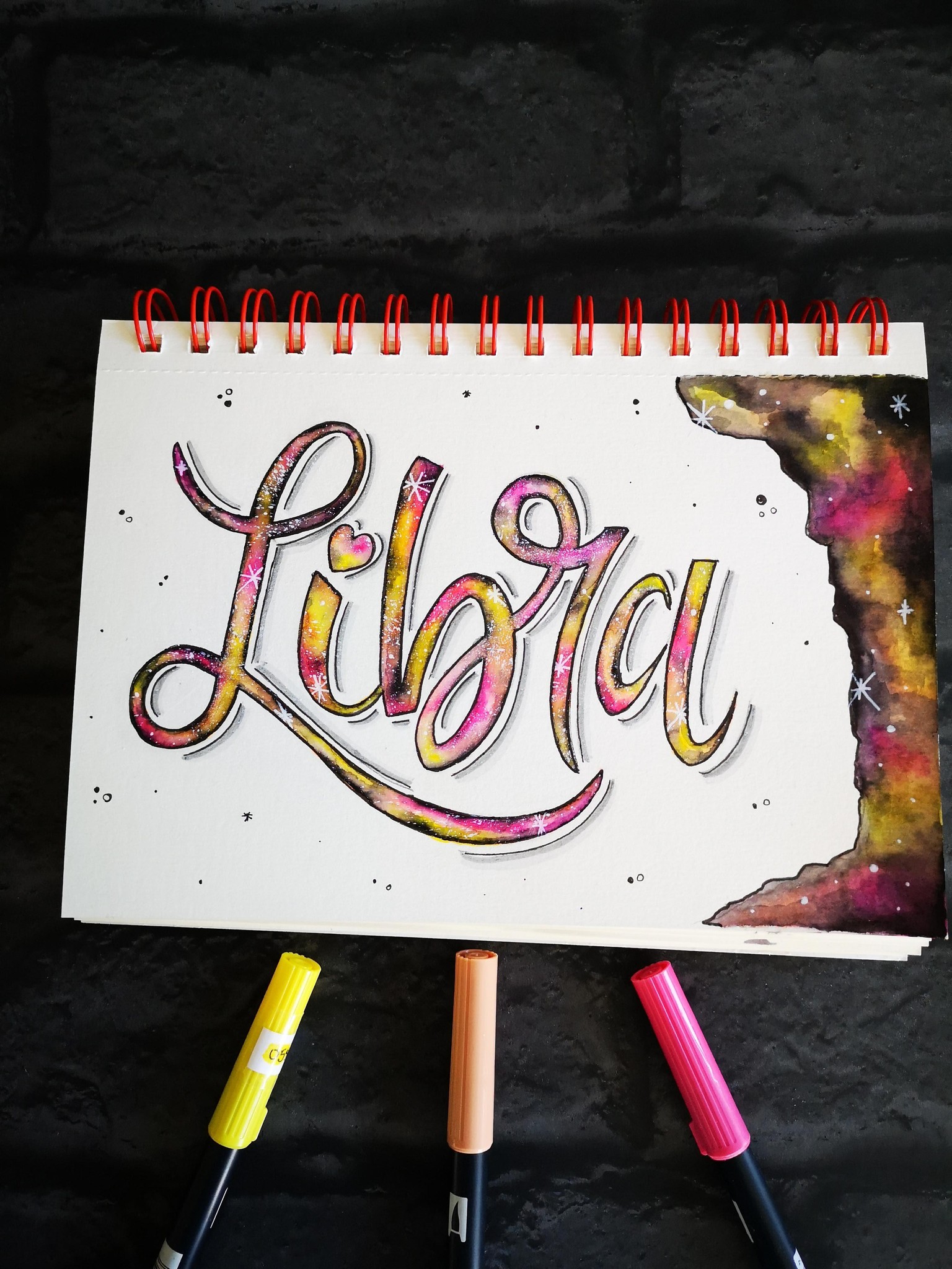 Galaxy lettering - image 2 - student project