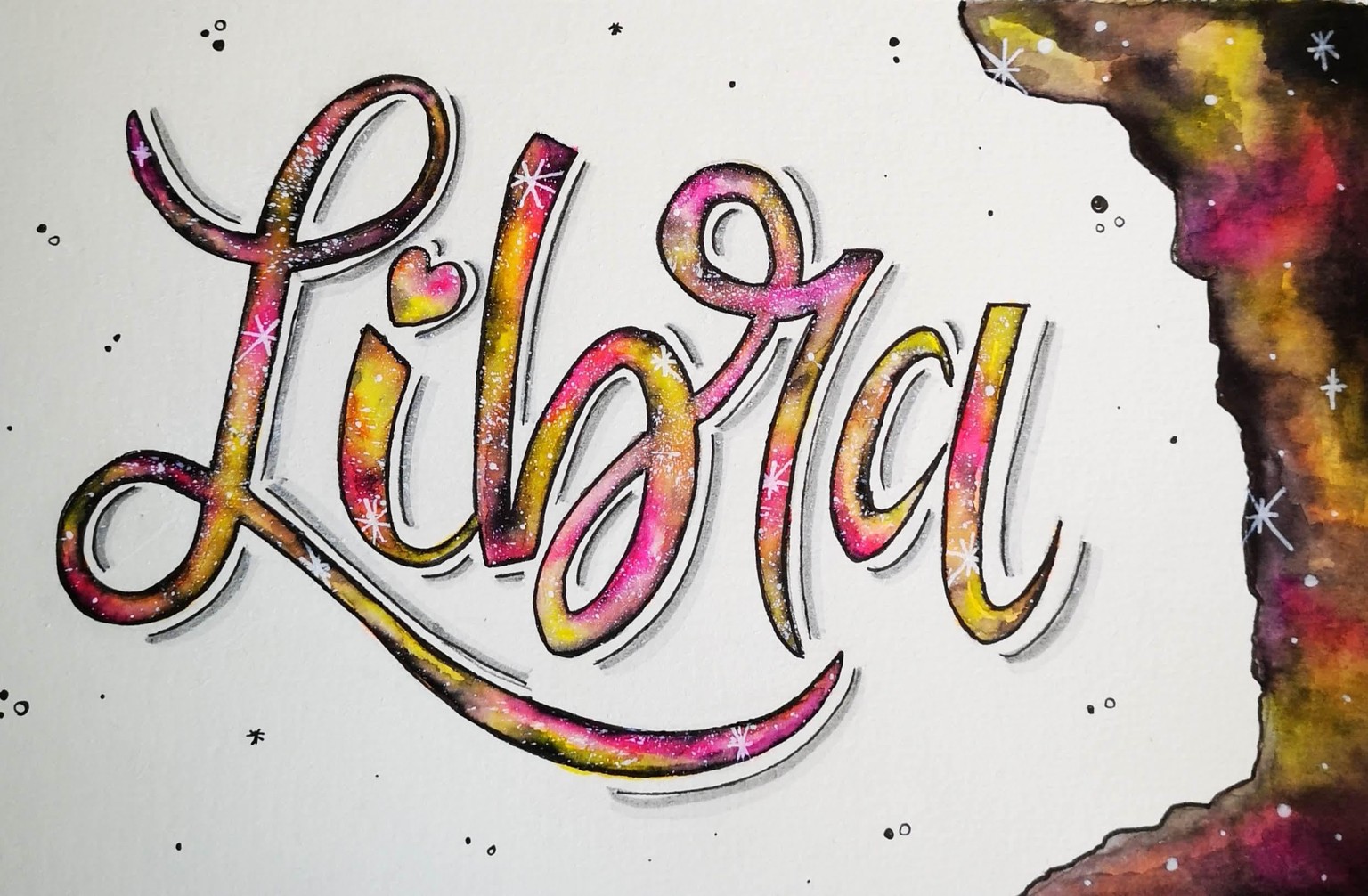 Galaxy lettering - image 1 - student project