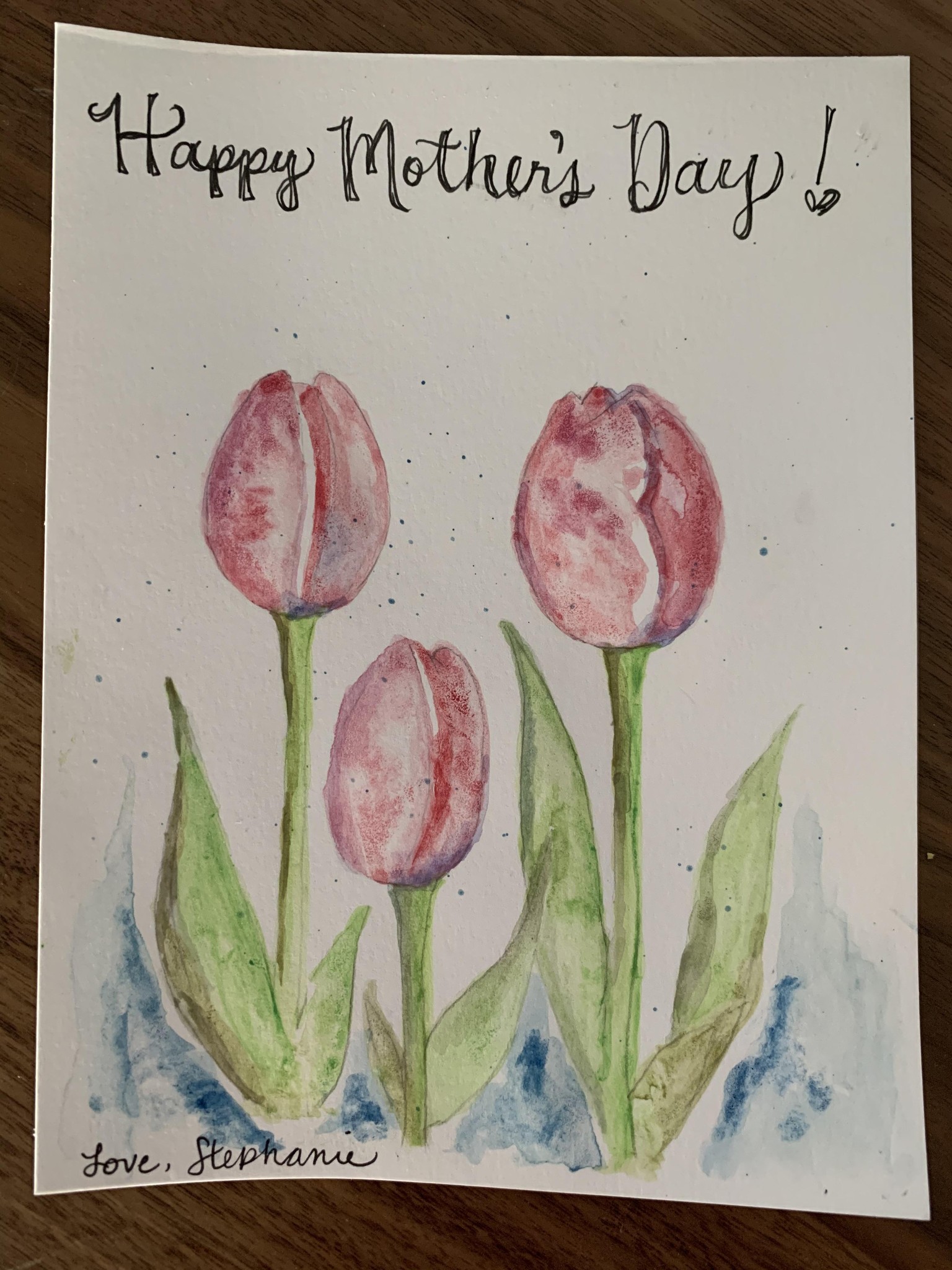 Watercolor tulips - image 1 - student project