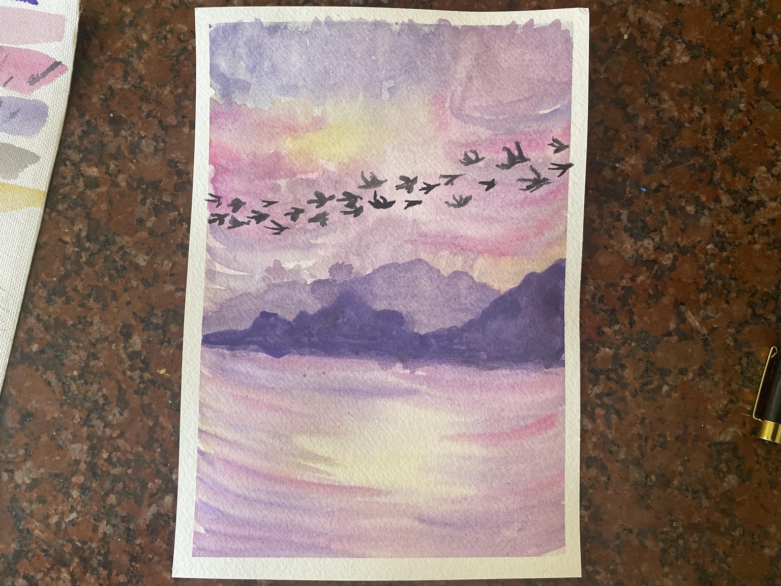 Water color candy clouds landscapes - image 1 - student project