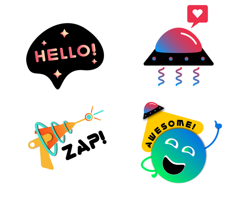 Galaxy Girls Sticker Pack - image 2 - student project
