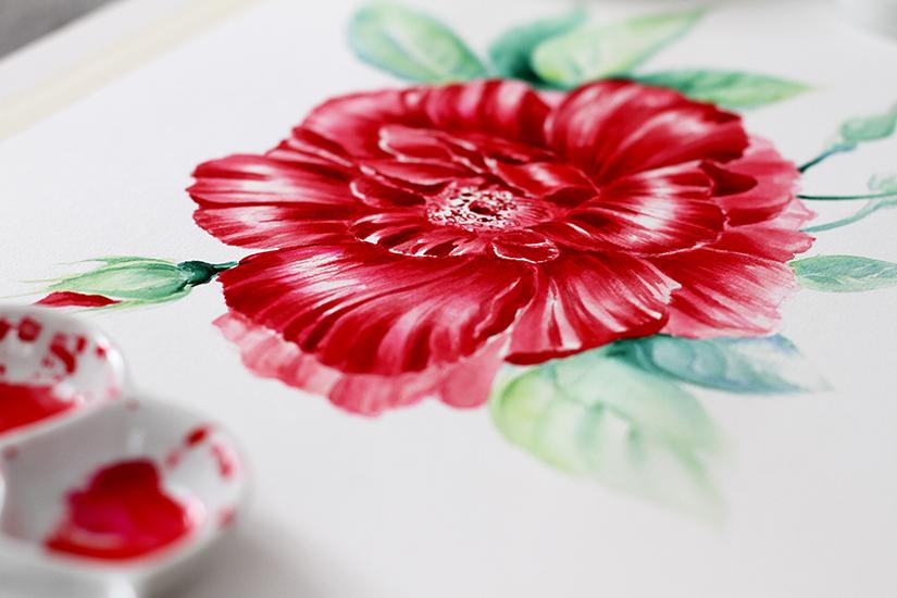 Inky Botanicals in Watercolor and Procreate - image 8 - student project