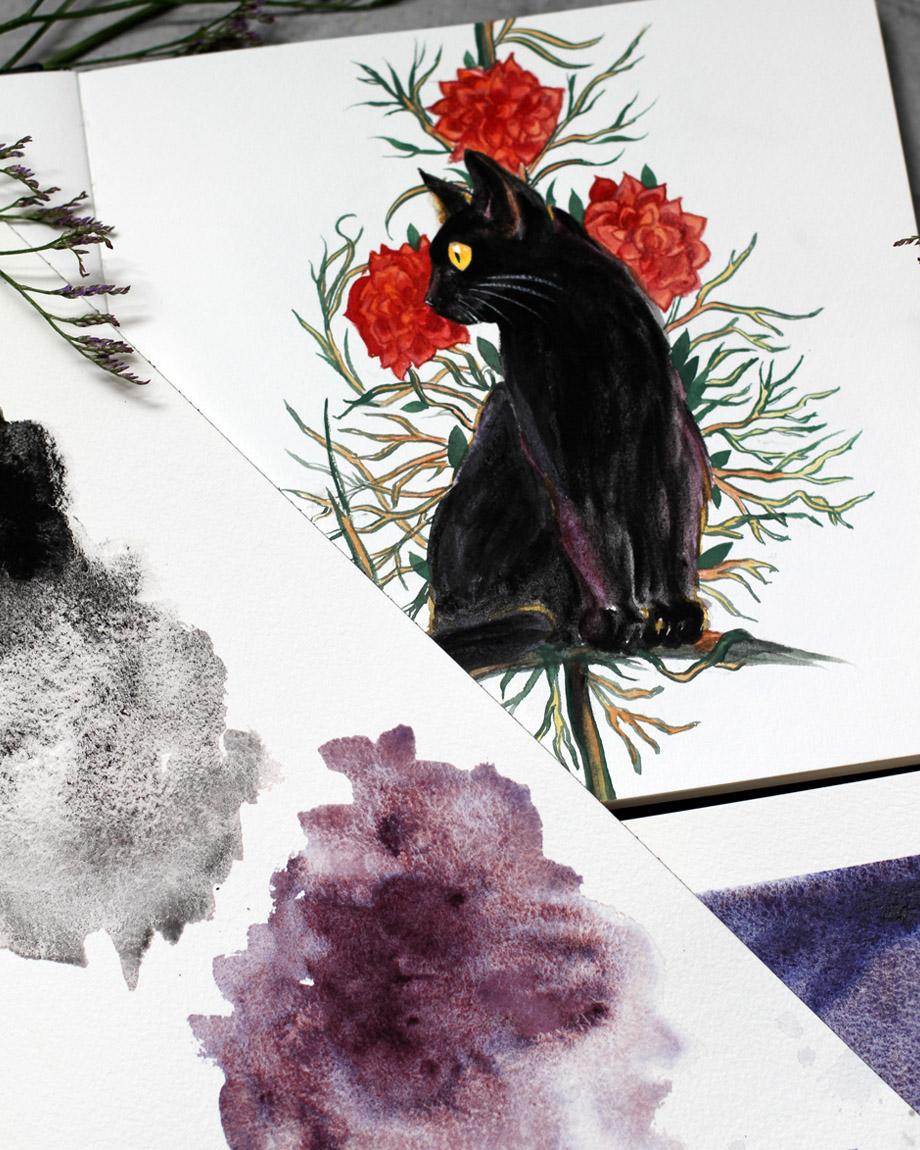 Cats & Flowers Sketchbook - image 3 - student project