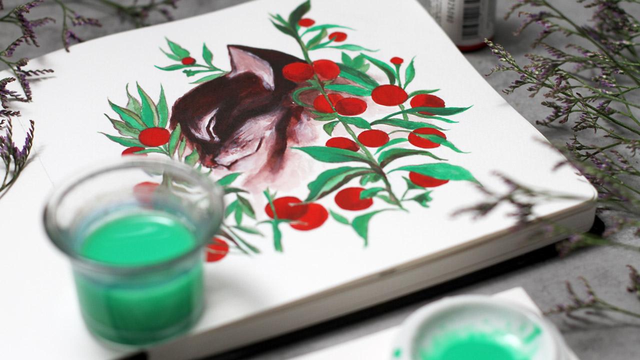 Cats & Flowers Sketchbook - image 2 - student project