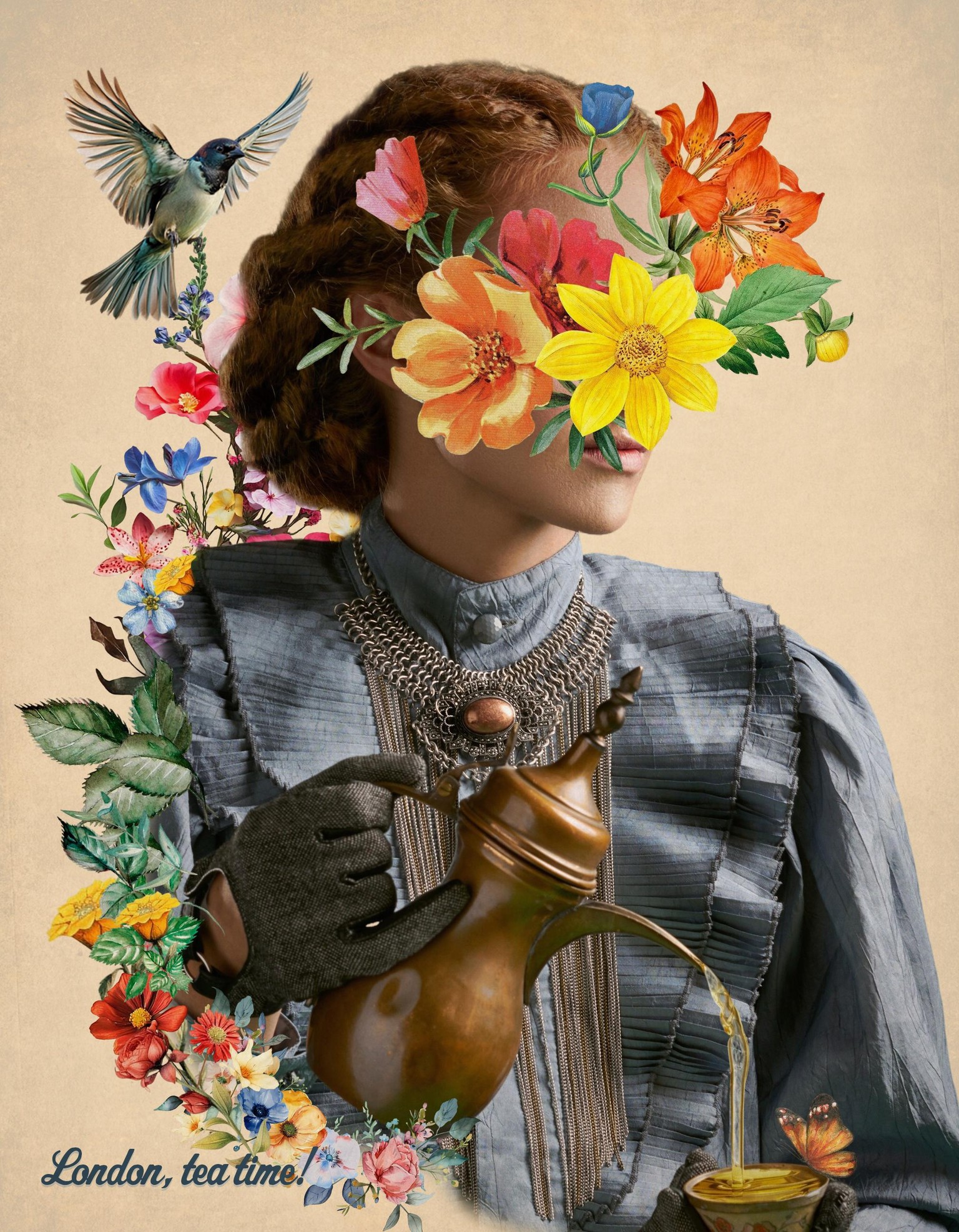 Digital Collage Title: London, Tea Time! - image 1 - student project