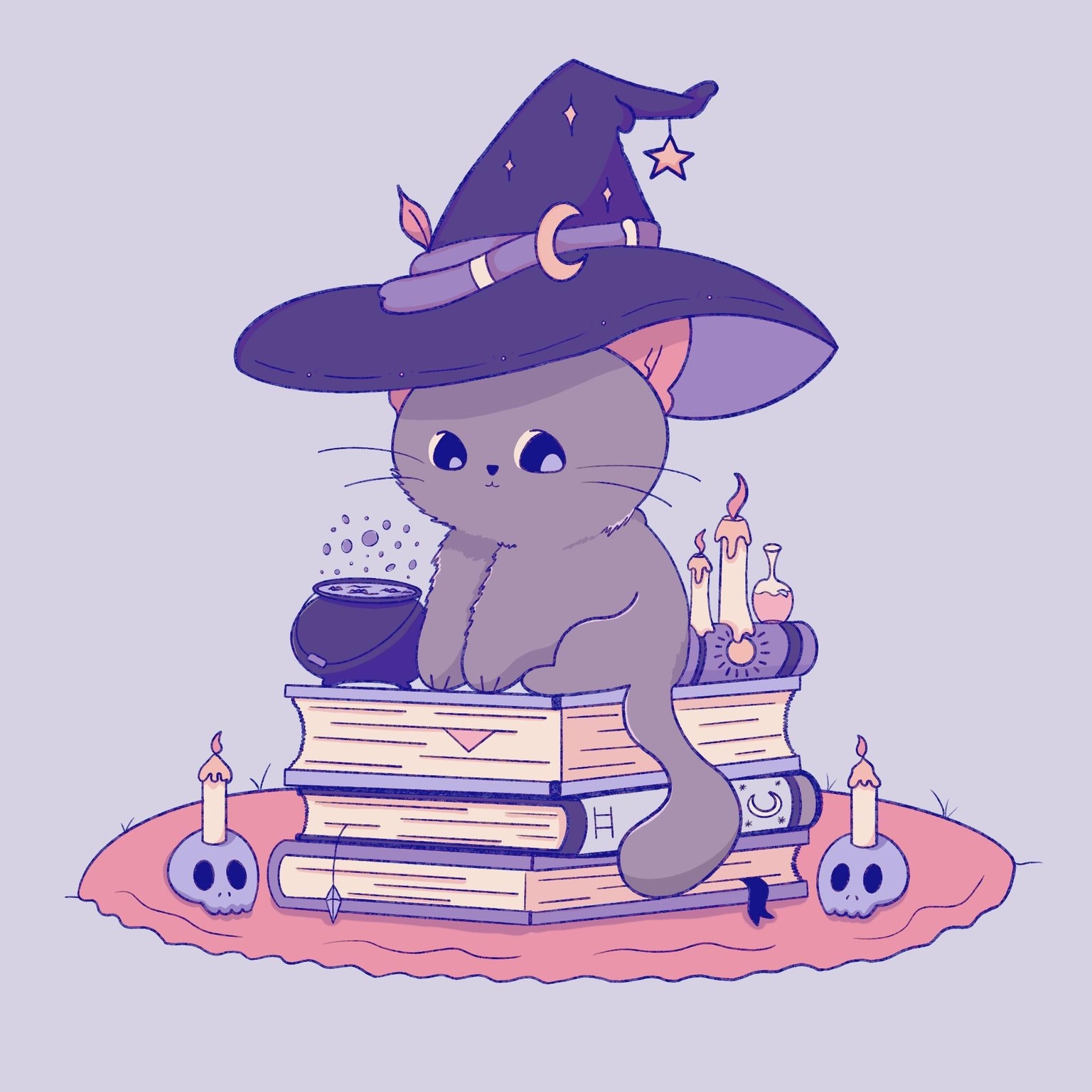 Kawaii Kitty Witch - altered color - image 1 - student project
