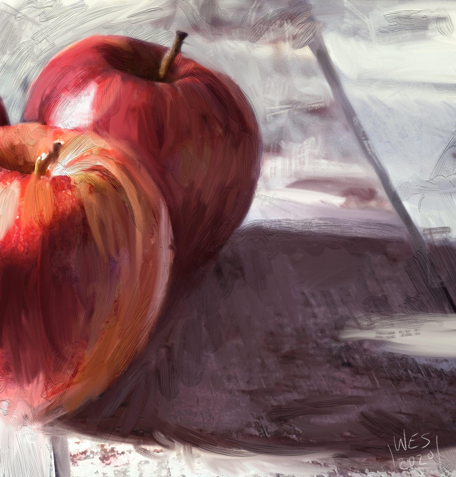 Apple Painting for 'Traditional Looks for Digital Painting' - image 1 - student project