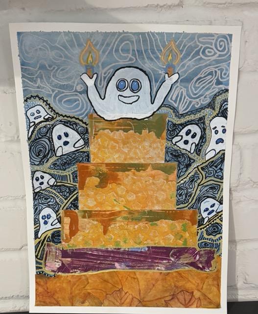 Spooky Halloween Cake Collage - image 1 - student project