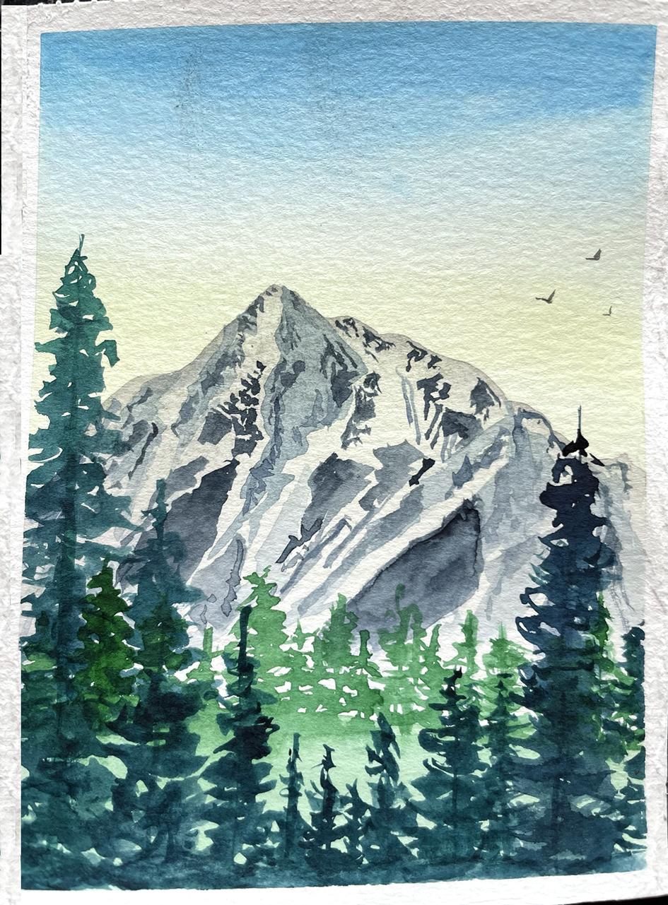 Mountain top with snow - image 1 - student project