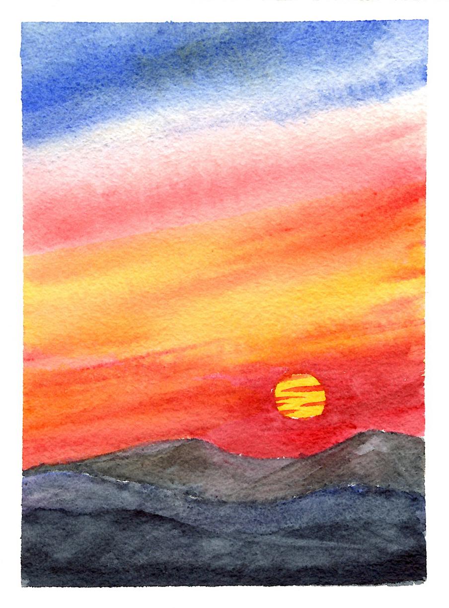 Watercolor skyscapes - image 3 - student project