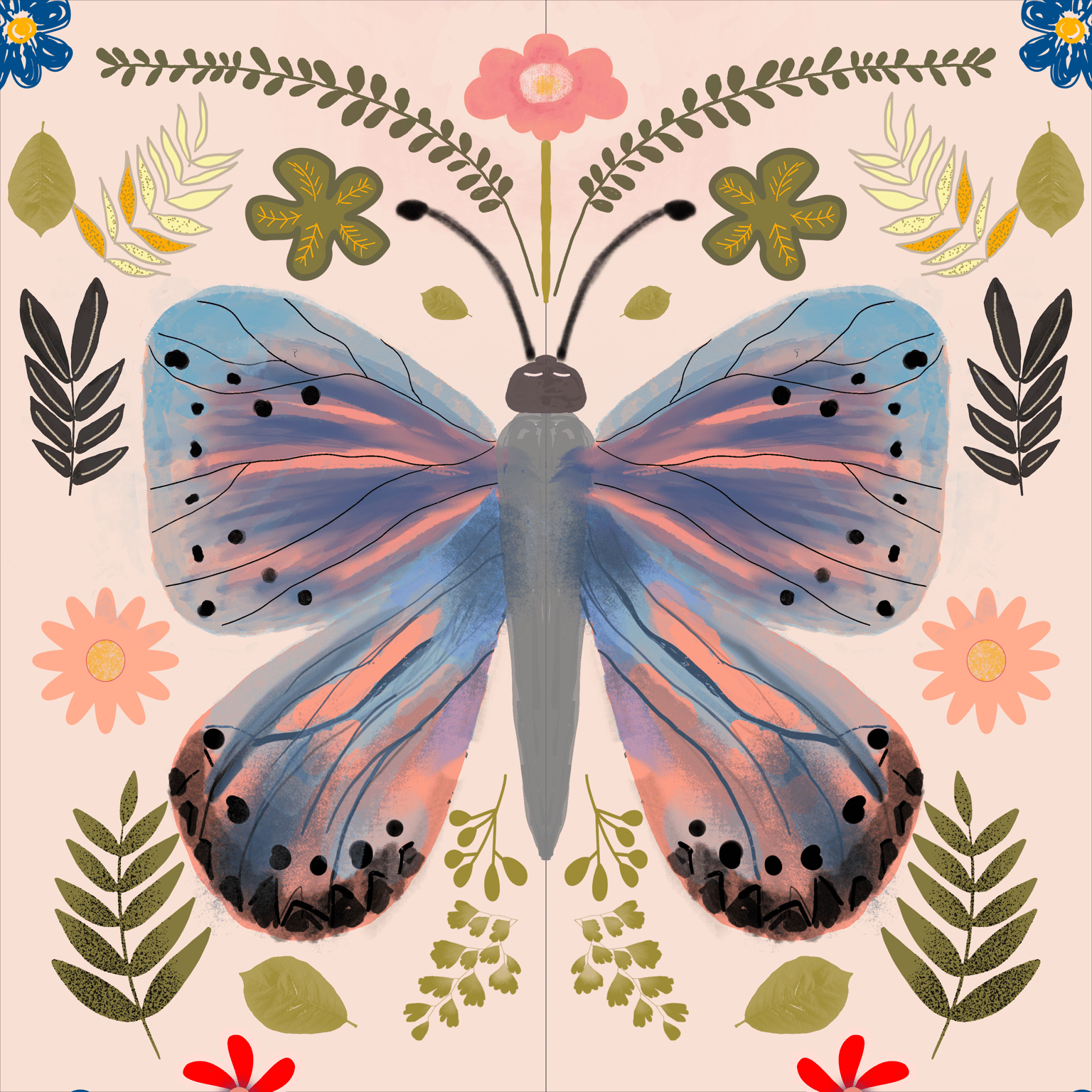 Butterflies in rows - image 1 - student project