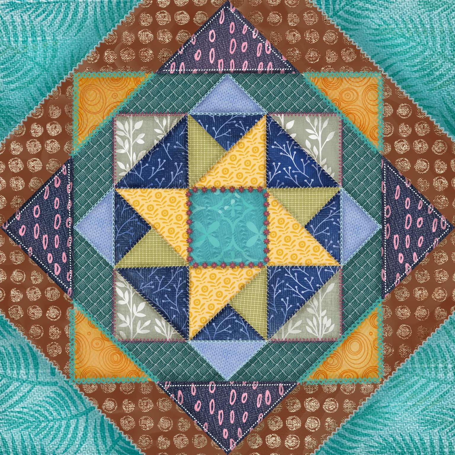 Quilt with lots of patterns - image 1 - student project