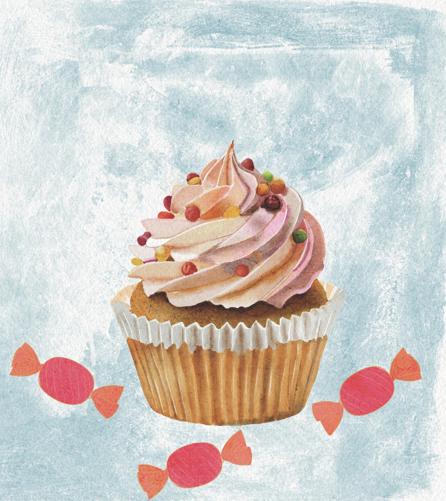 Cupcake with candies - image 1 - student project