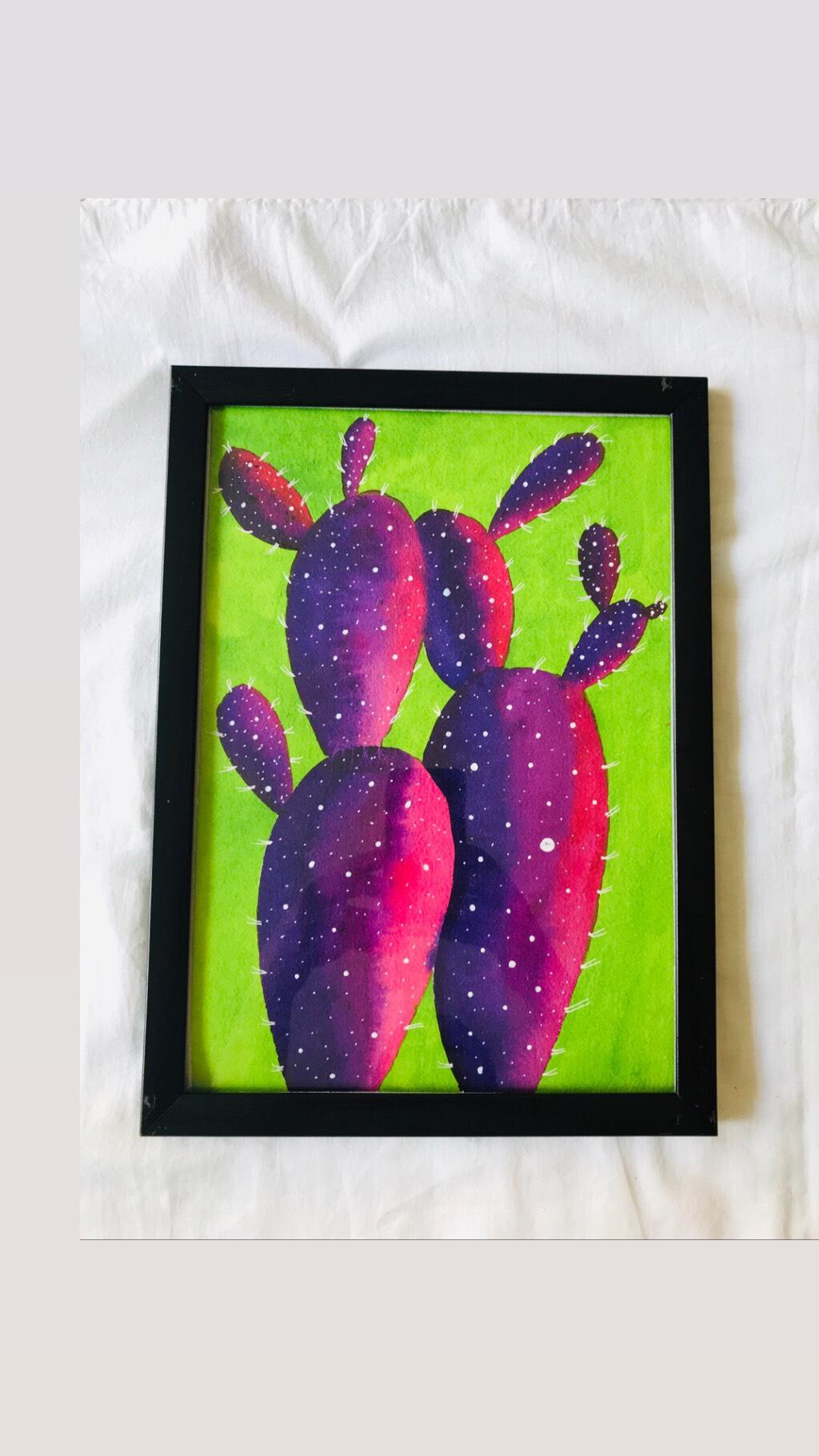 Watercolour Cacti - image 3 - student project