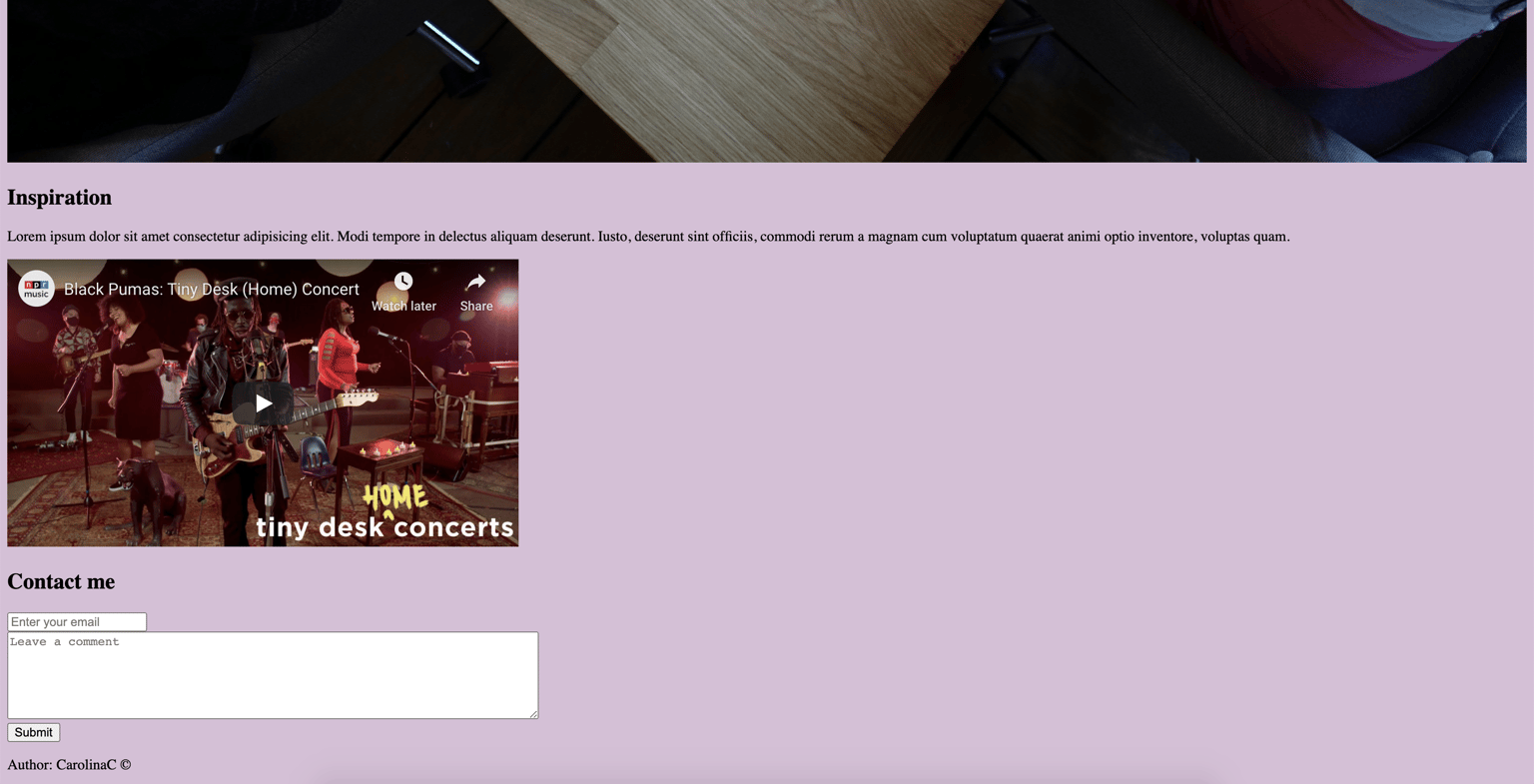HTML 201: Intermediate HTML web development - image 2 - student project