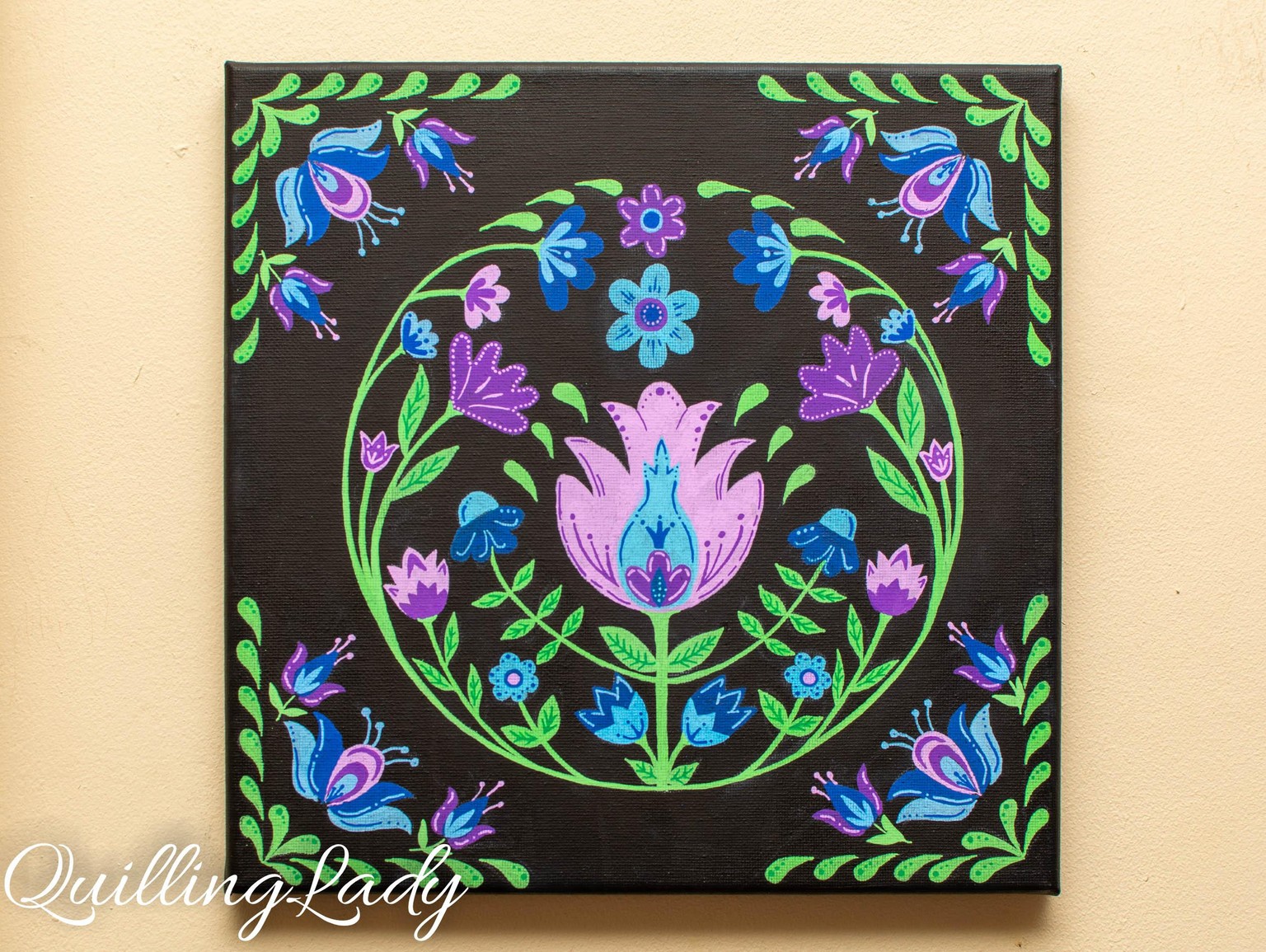 Folk Art on Black Canvas - image 1 - student project