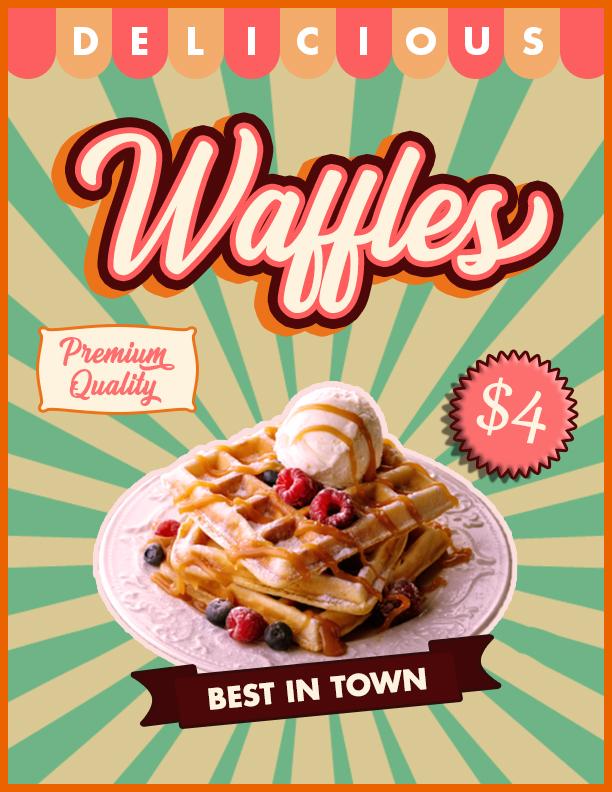Waffles Retro Poster - image 2 - student project