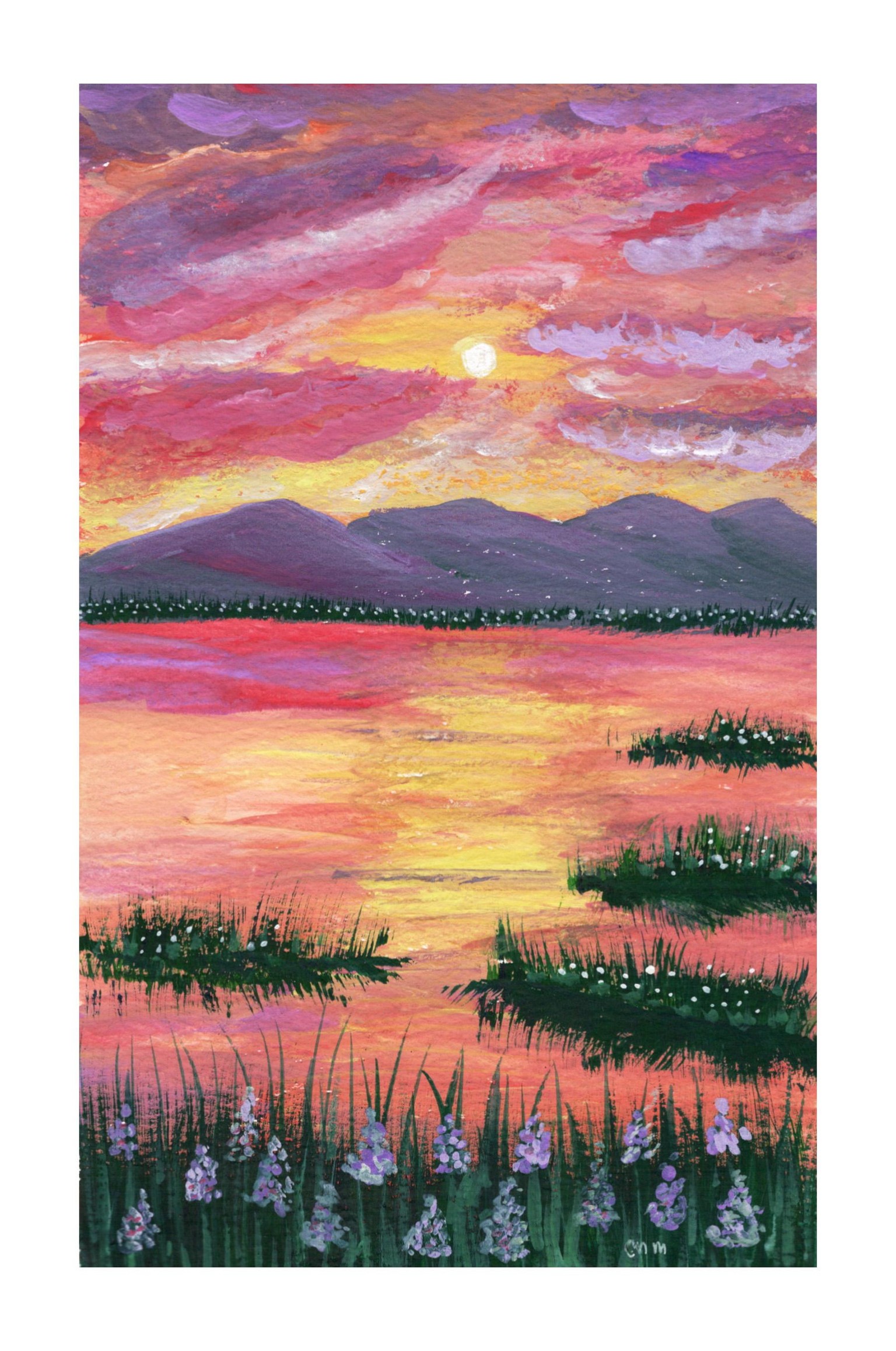 gouache sunset practice - image 6 - student project