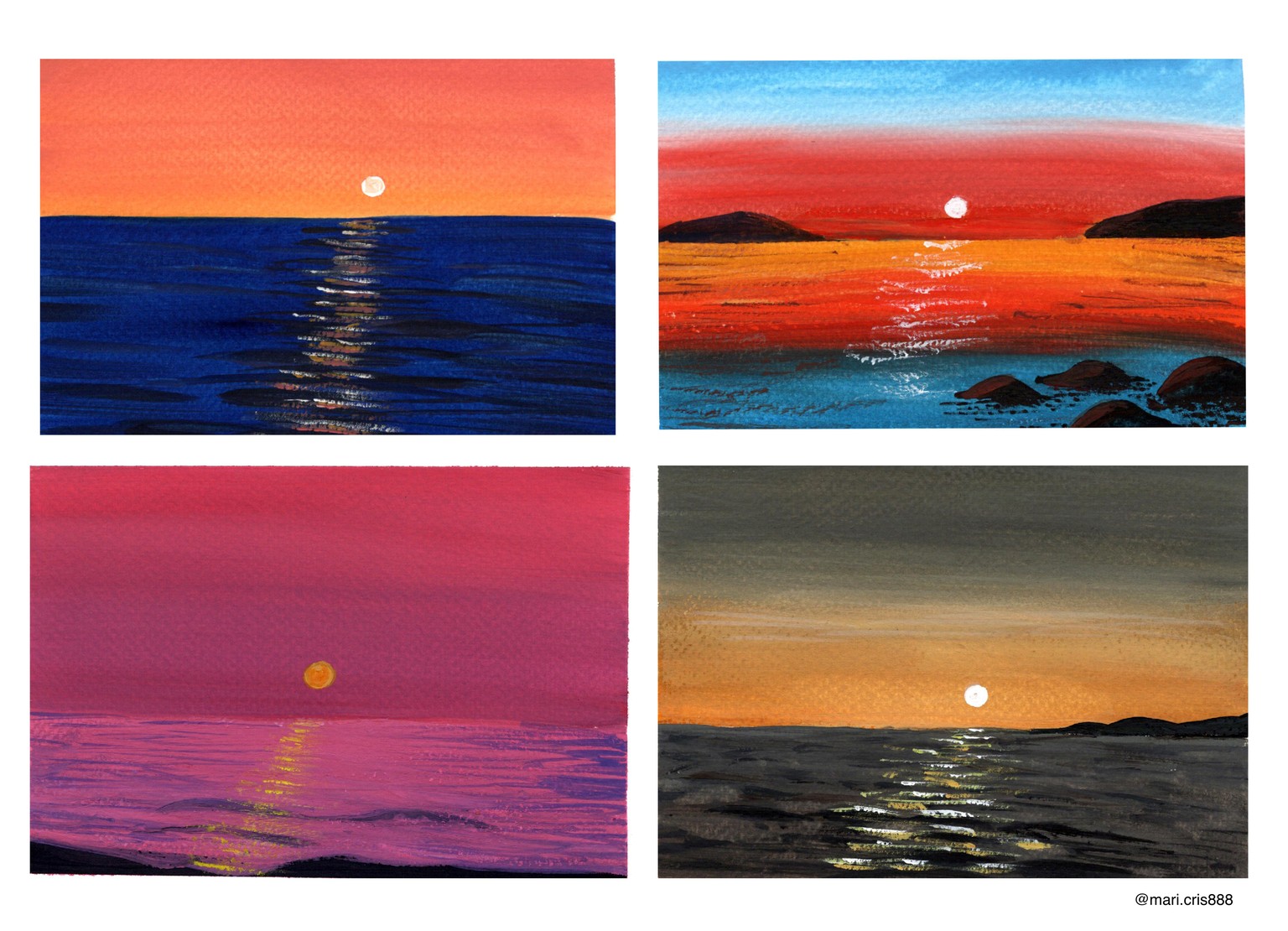 glowing beach sunset - image 1 - student project