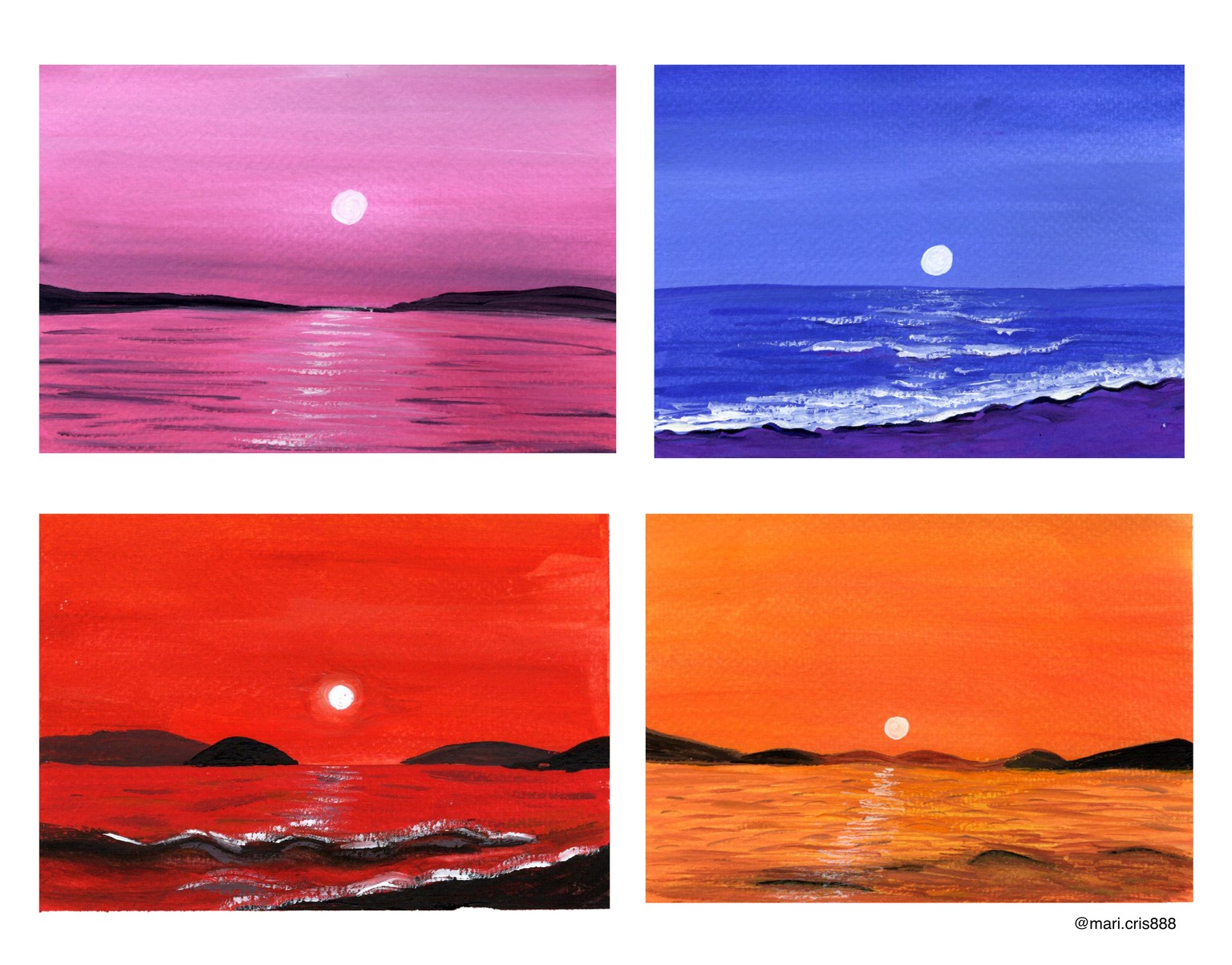 glowing beach sunset - image 2 - student project