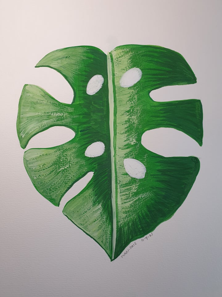 Gouache leaves - image 3 - student project