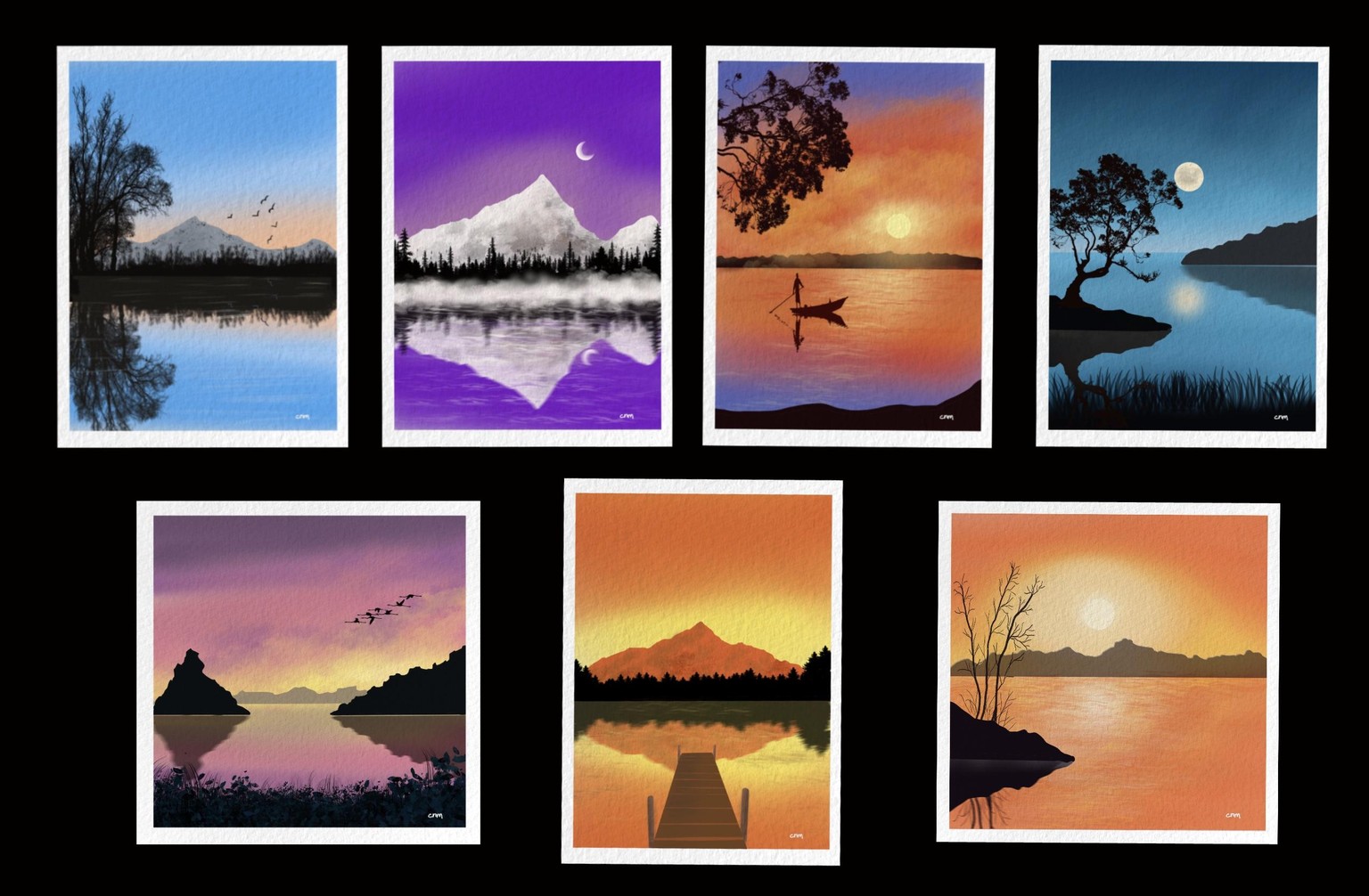 Lakes and landscapes in procreate - image 1 - student project