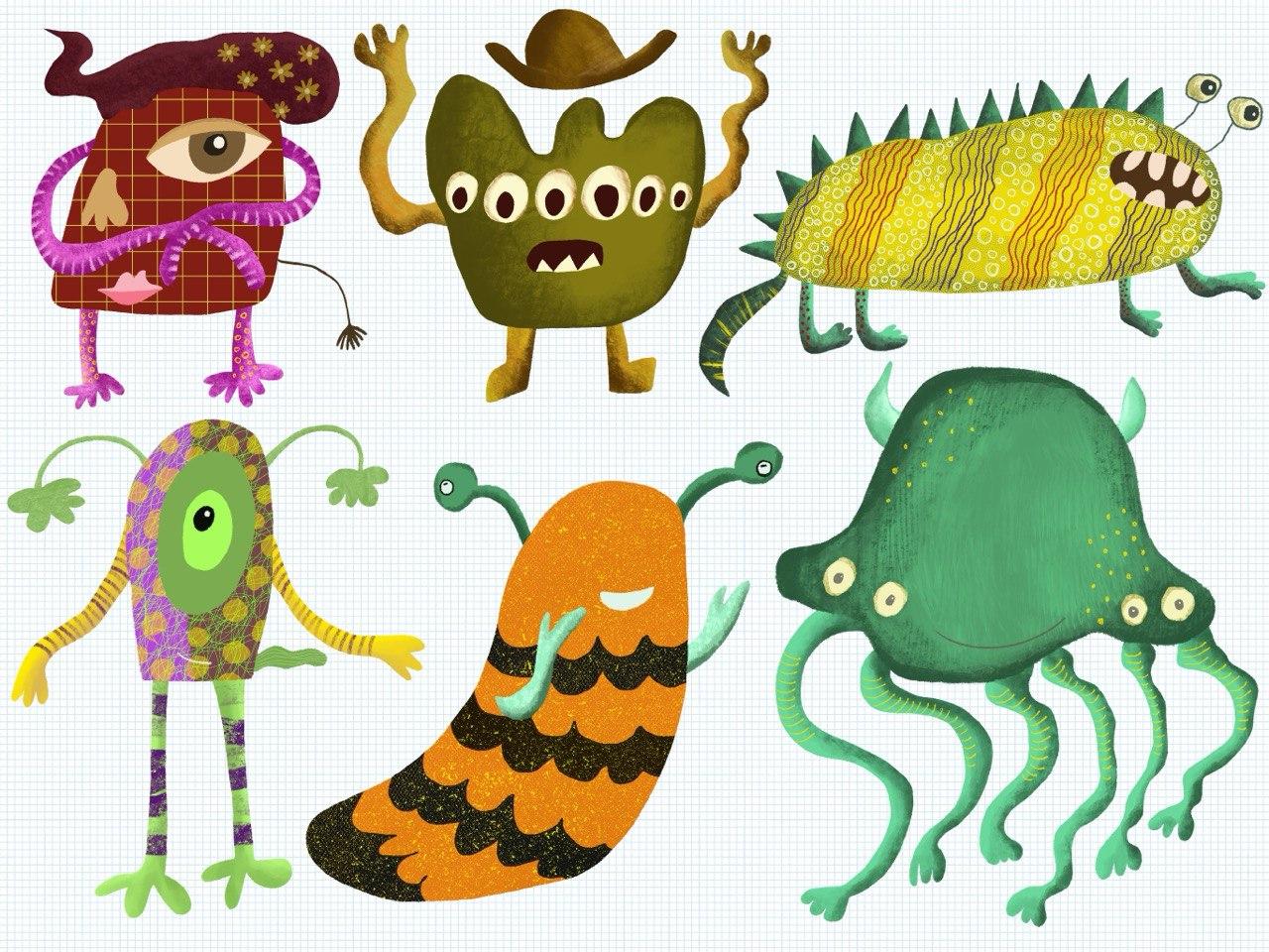 Six Funny Monsters - image 2 - student project