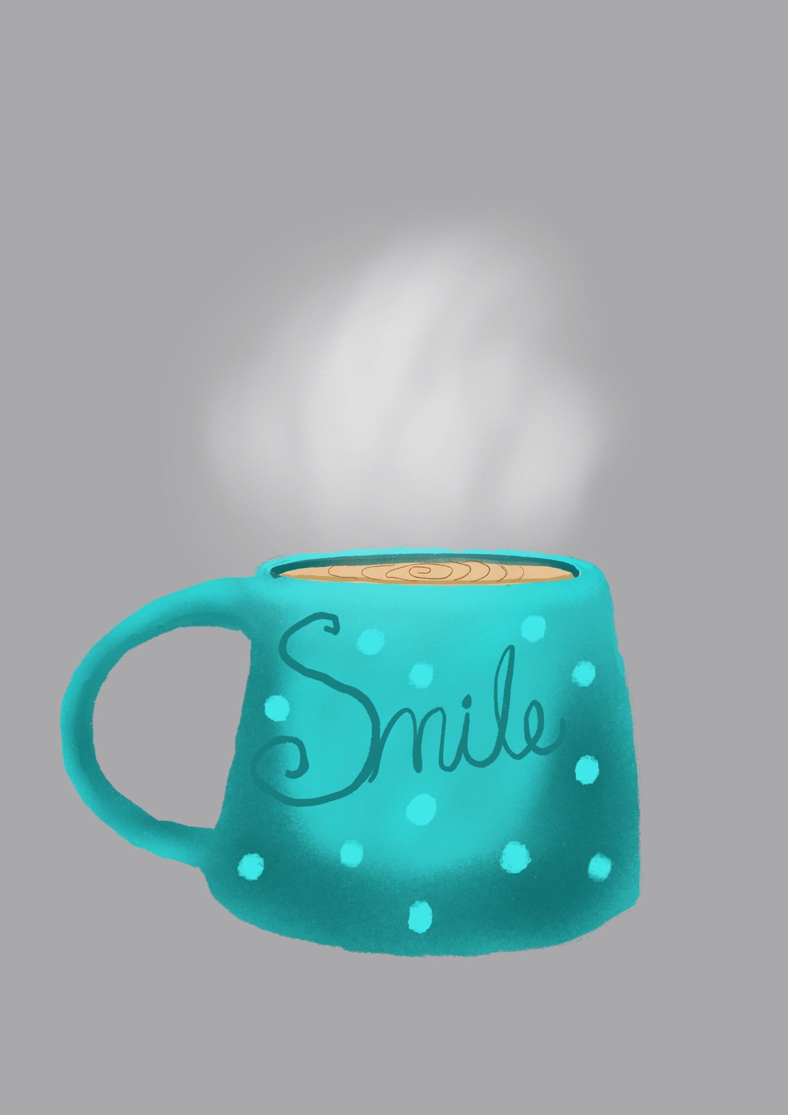 Illustration for beginners in procreate a coffee mug - image 1 - student project