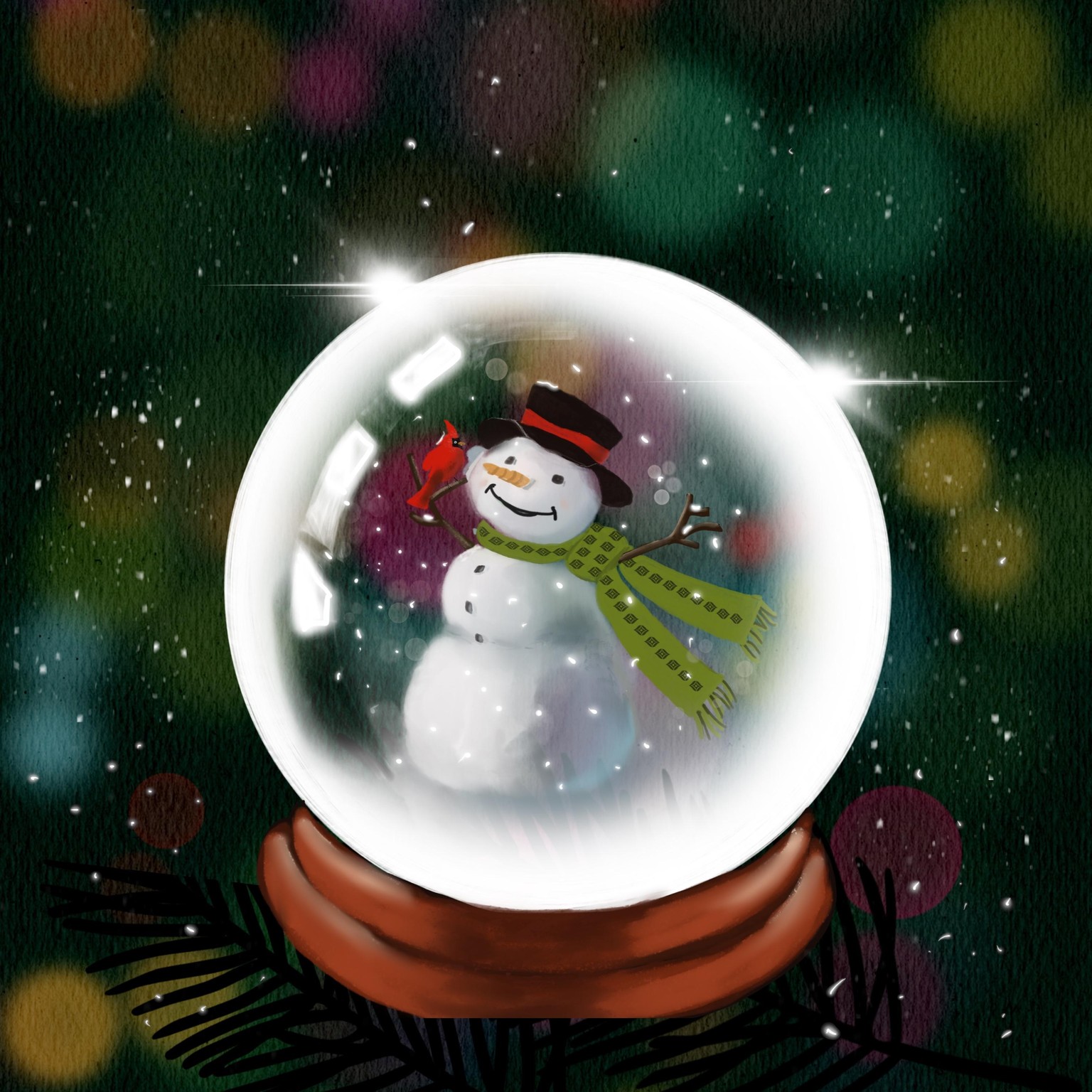 Create a charming snow globe in procreate - image 1 - student project
