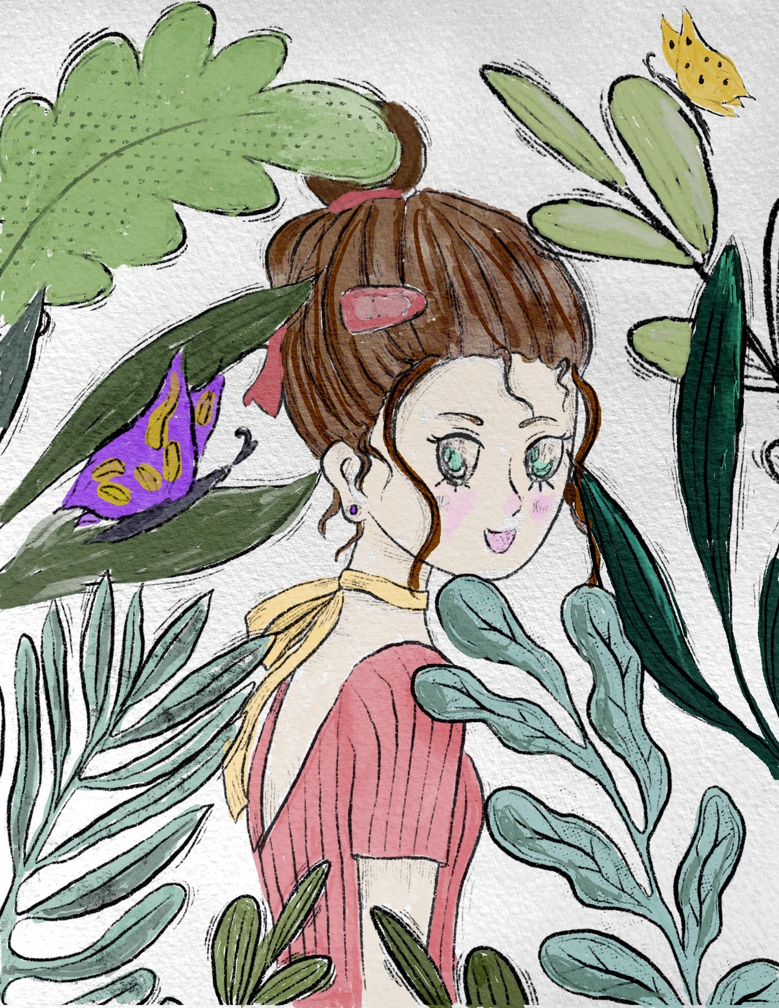 Watercolour book illustration in procreate - image 1 - student project
